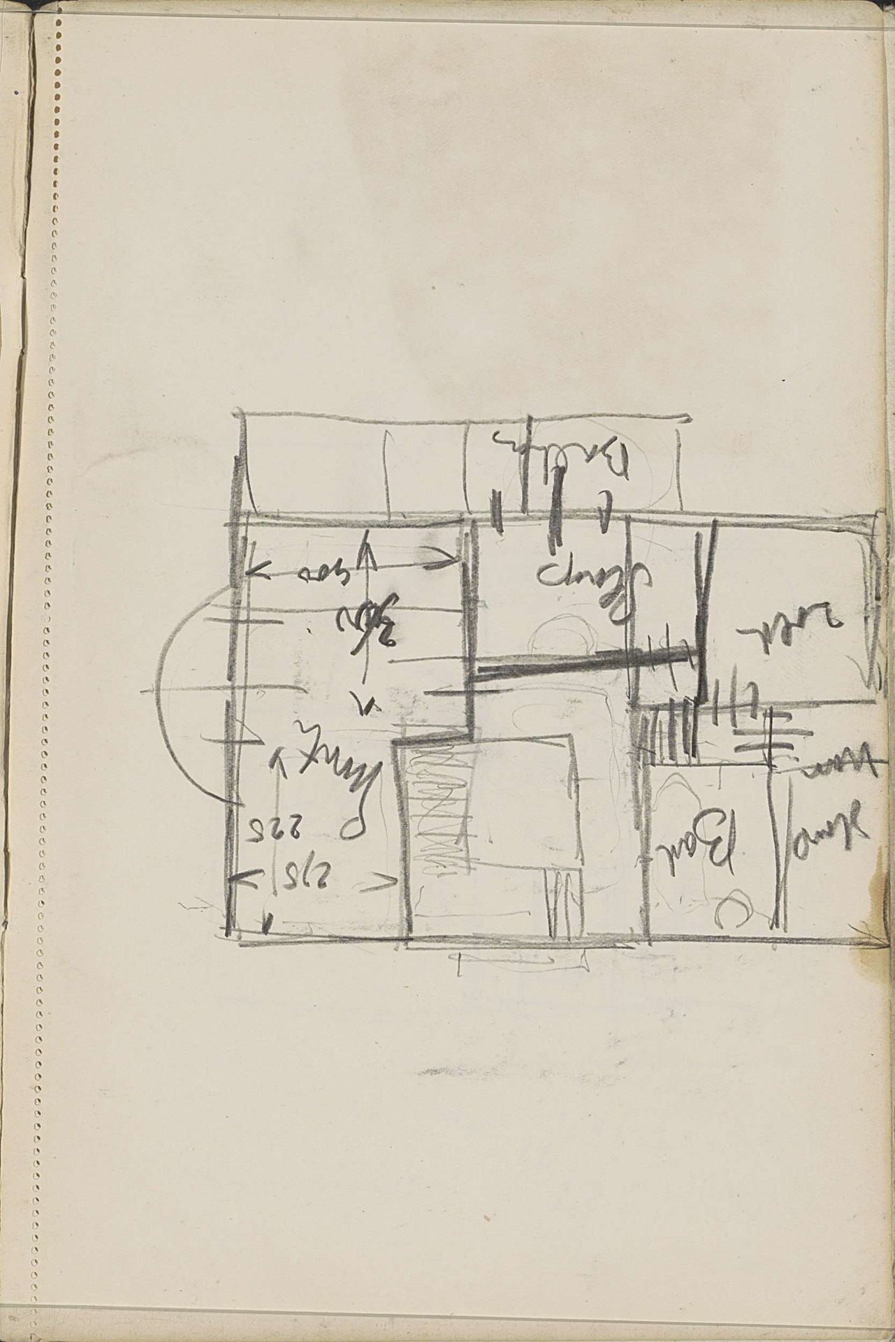 Plattegrond van een huis by Cornelis Vreedenburgh
