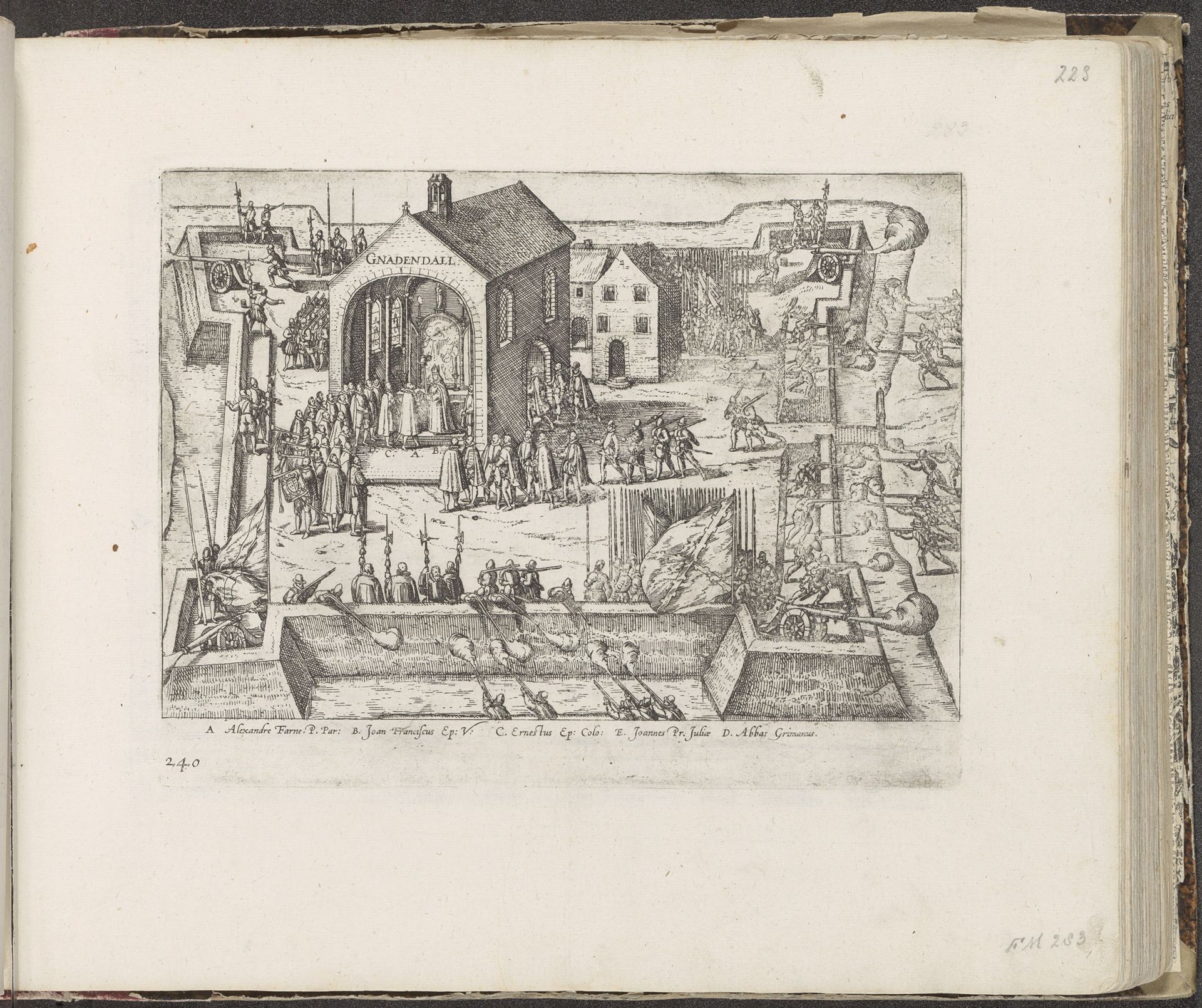 Parma en de pauselijke afgezant te Gnadental, 1586 by Frans Hogenberg