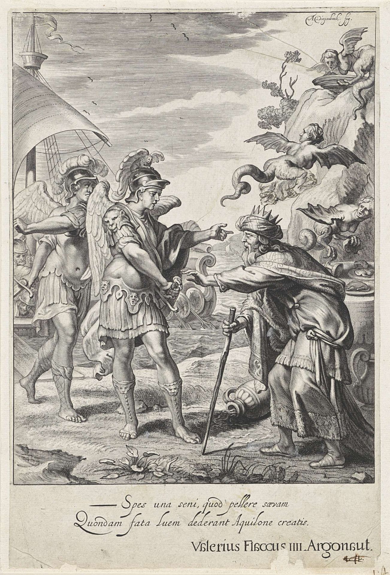 Calaïs en Zetes helpen Phineus by Anonymous