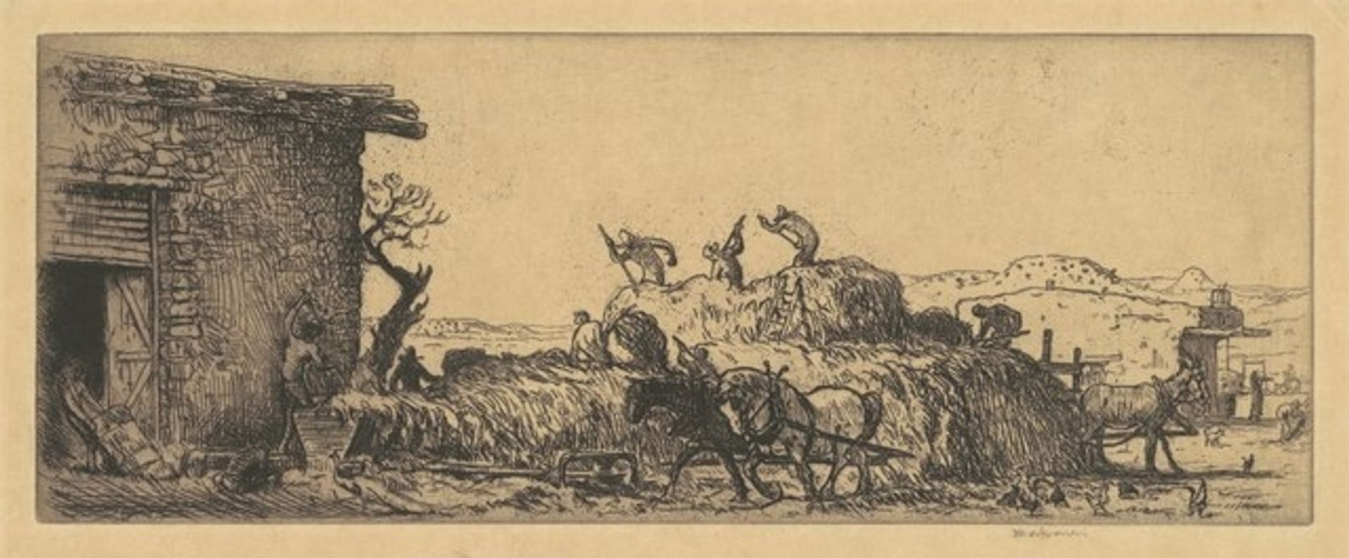 Baling Hay at Ganado by Mahonri Mackintosh Young