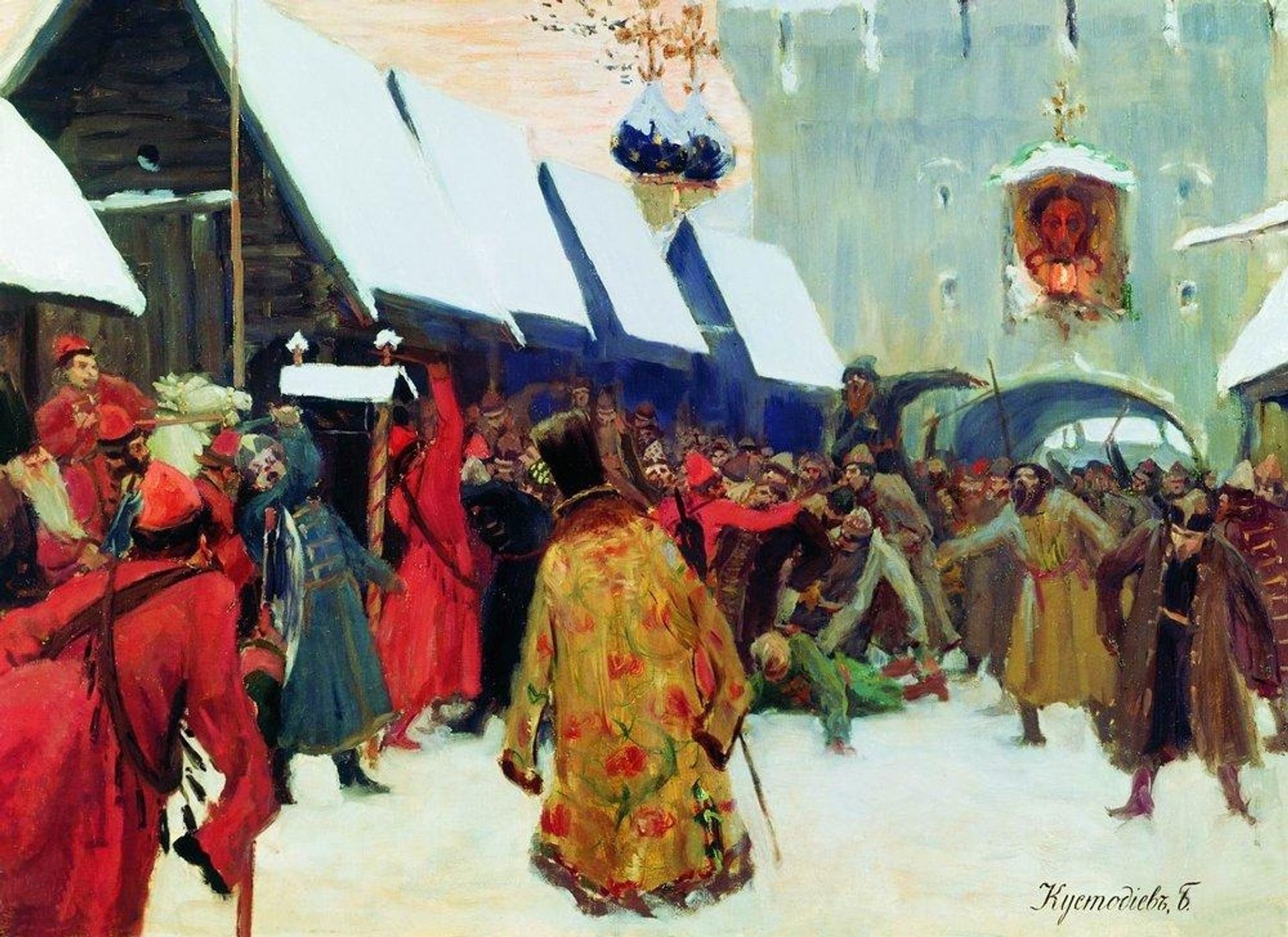 Revolt against the boyars in the old Russia - Boris Kustodiev | Artera ...