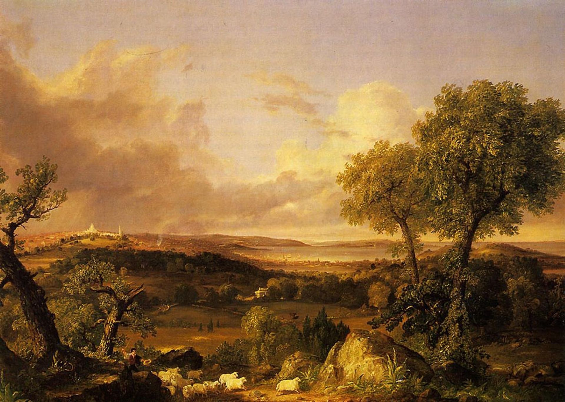 View of Boston by Thomas Cole