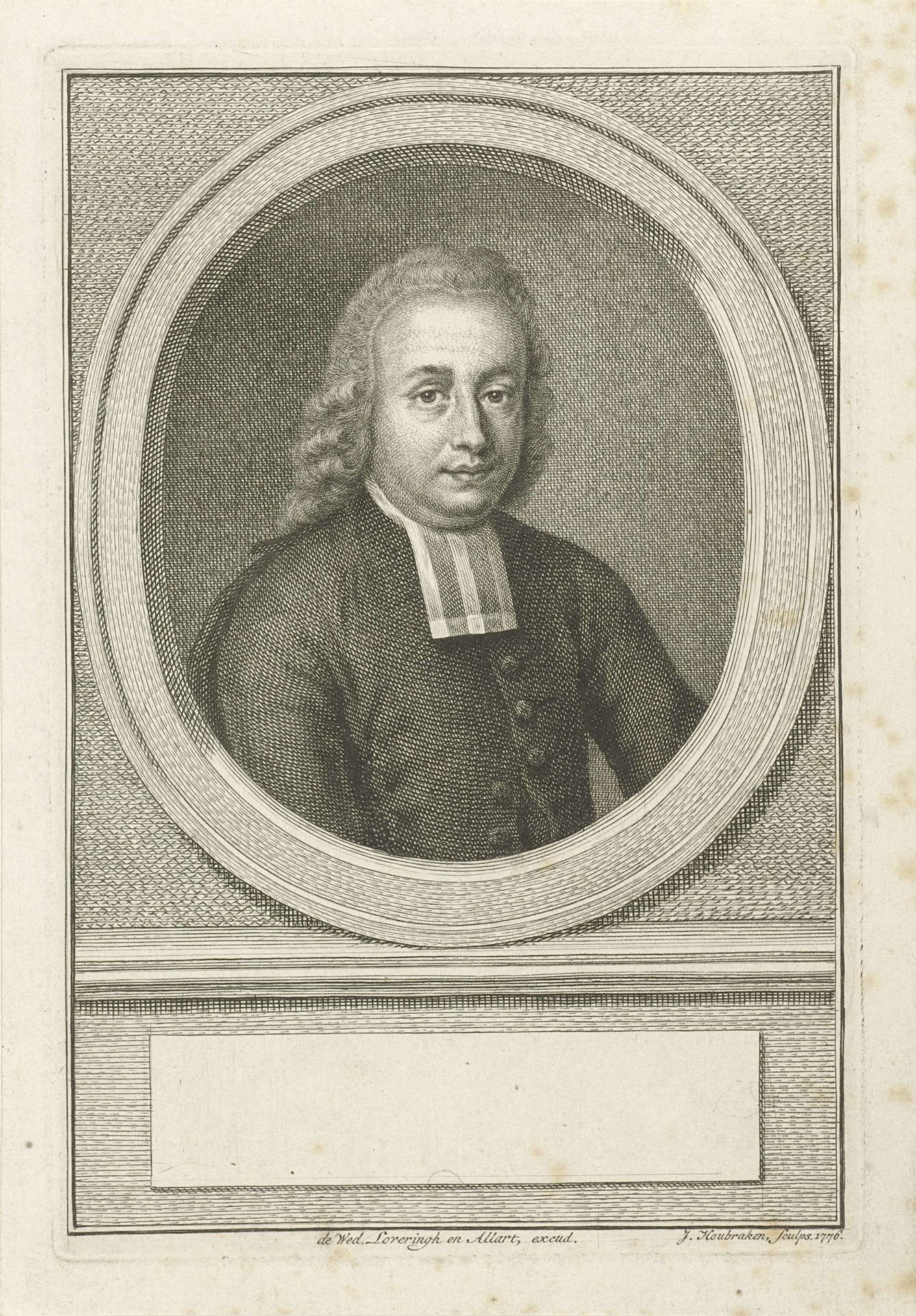 Portret van Henricus Johannes Folmer by Jacob Houbraken