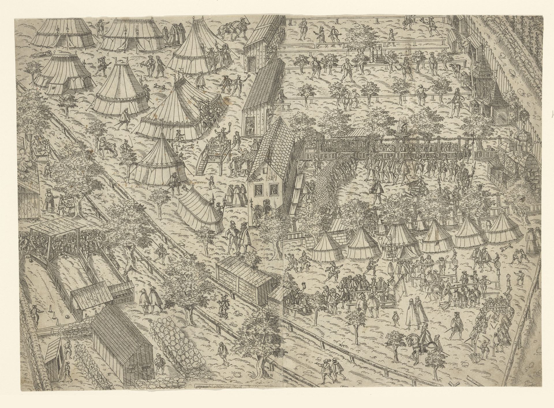 Overzicht van het schuttersfeest by Peter Opel
