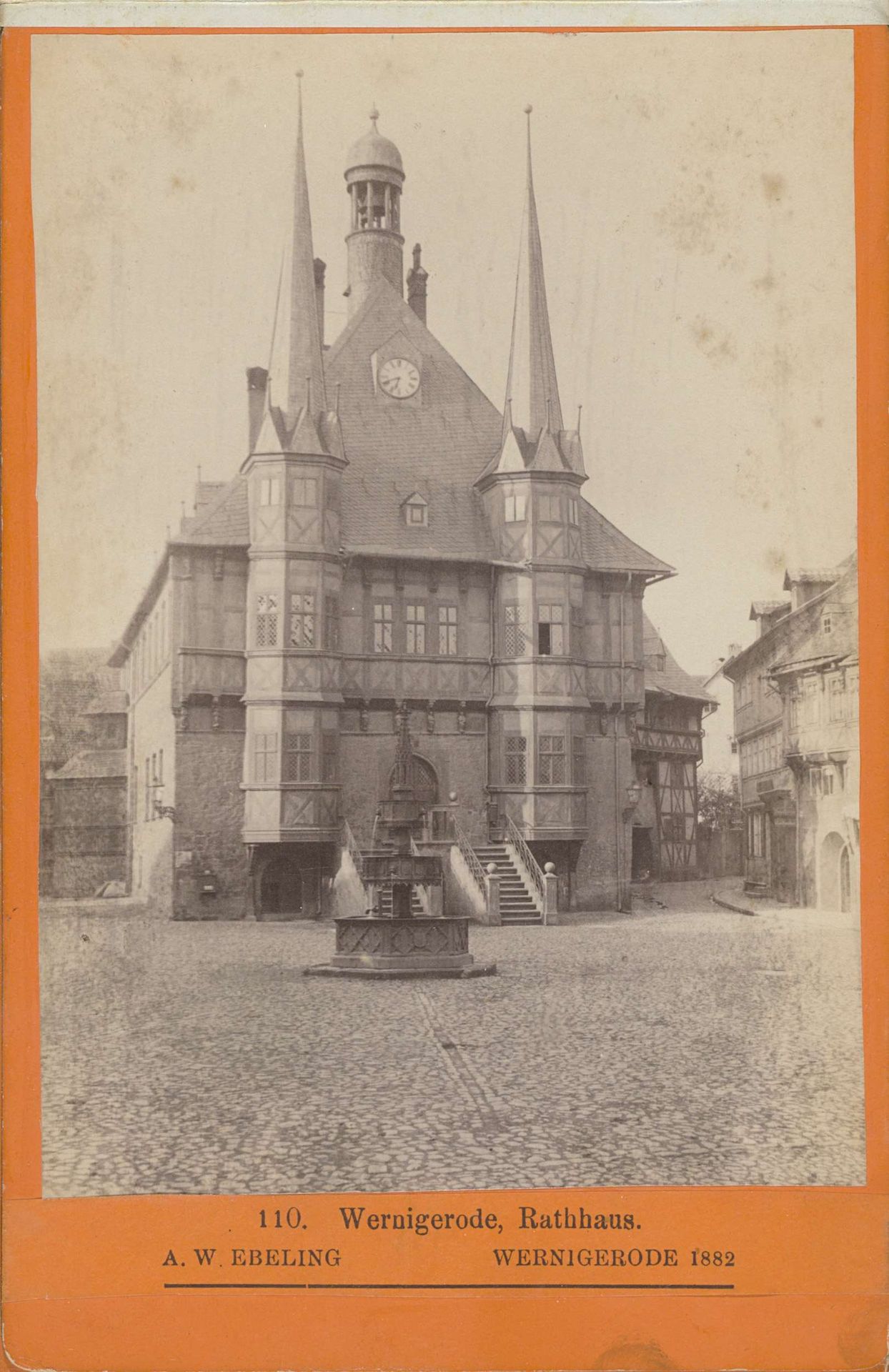 Exterieur van het stadhuis van Wernigerode by Albert Wilhelm Ebeling