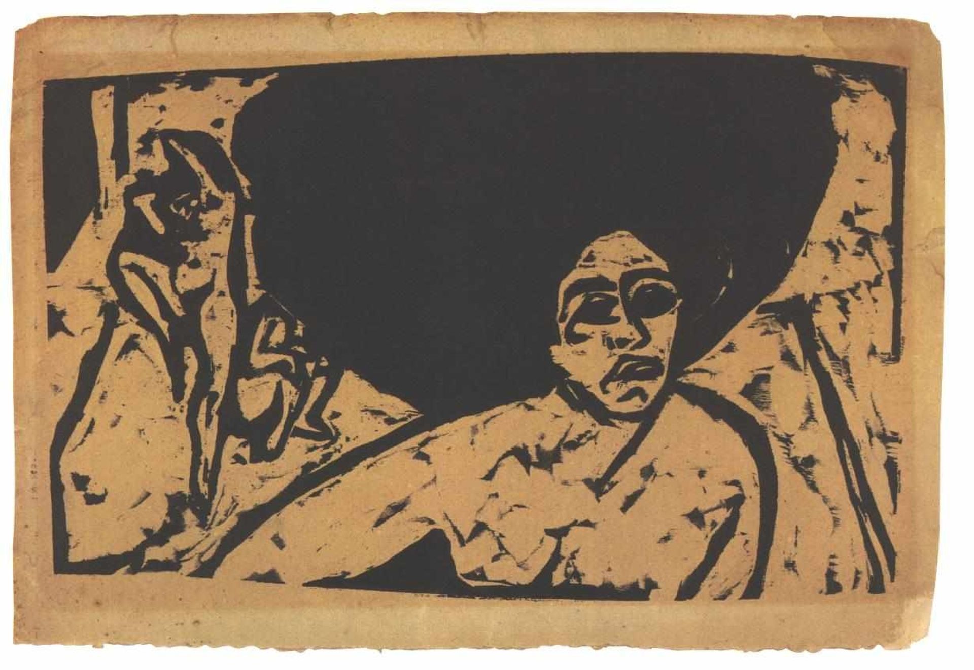Nacked- Female Dancer by Ernst Ludwig Kirchner