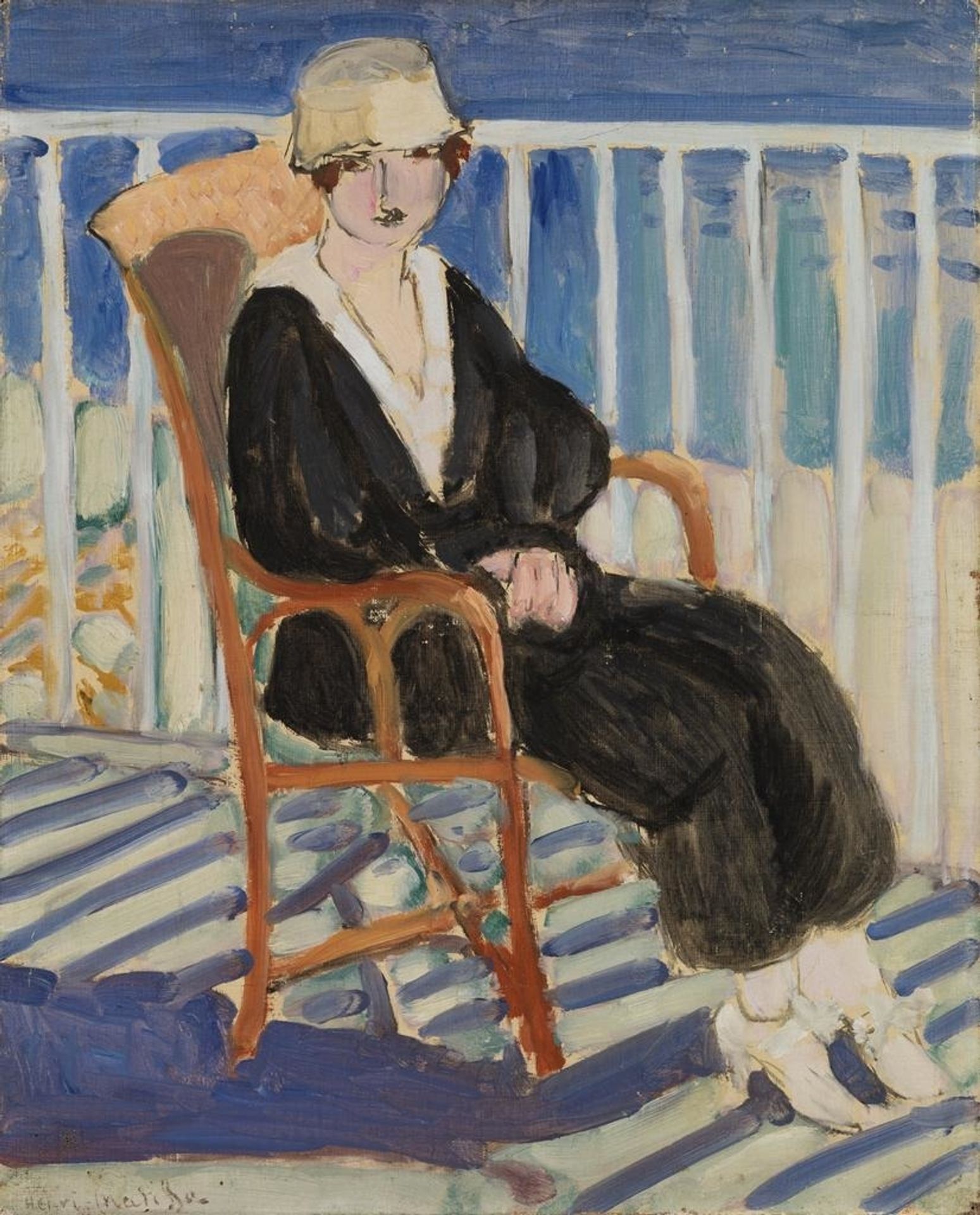 Young Girl on a Balcony over the Ocean by Henri Matisse