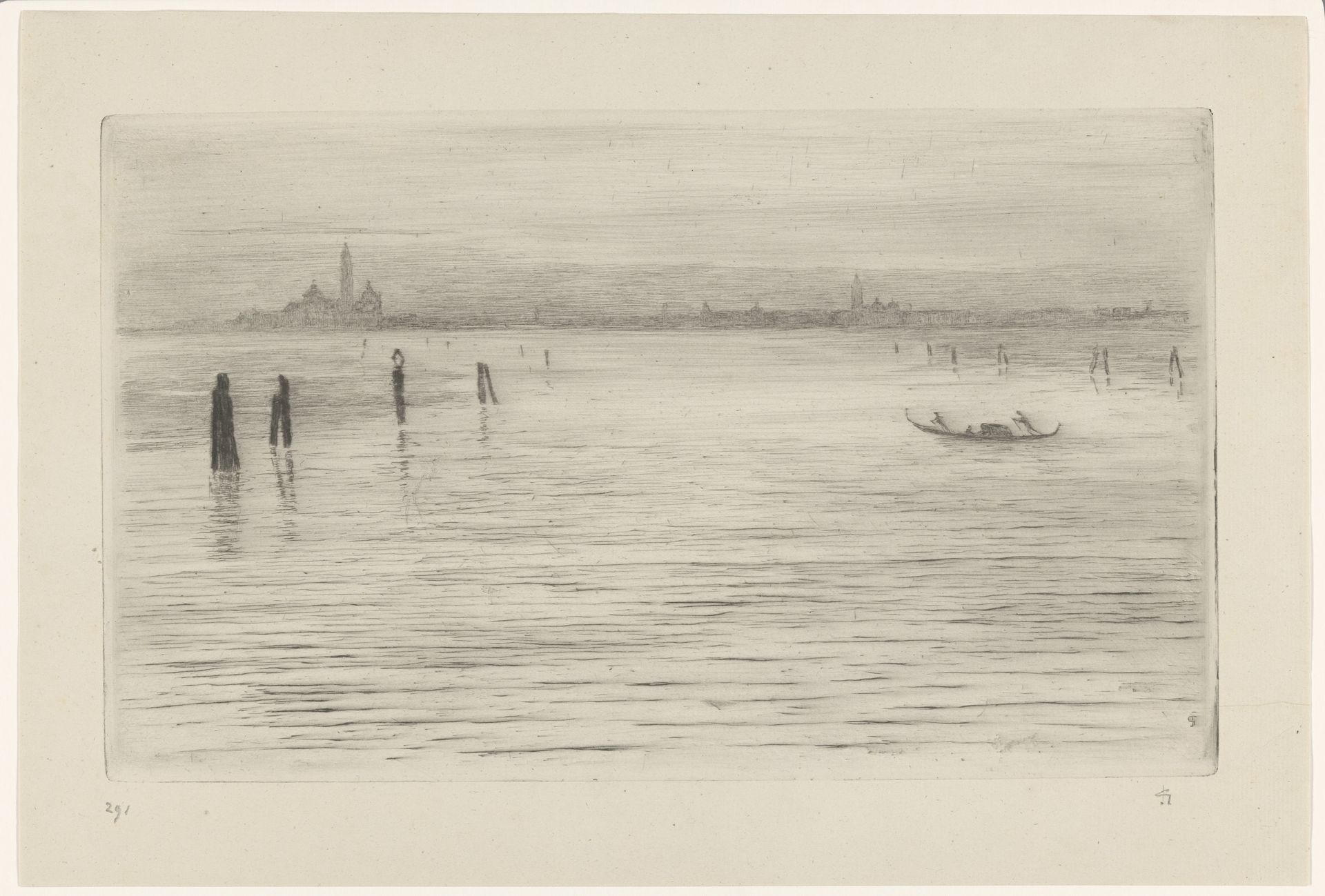 Gezicht op Venetië vanaf Lido by Carel Nicolaas Storm van 's-Gravesande
