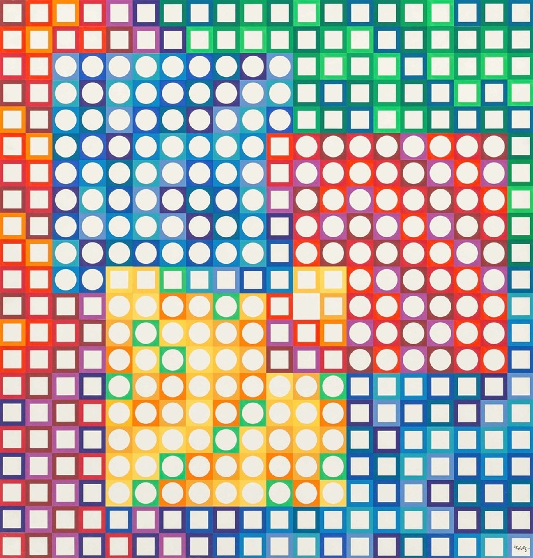 Orion Blanc Positive by Victor Vasarely