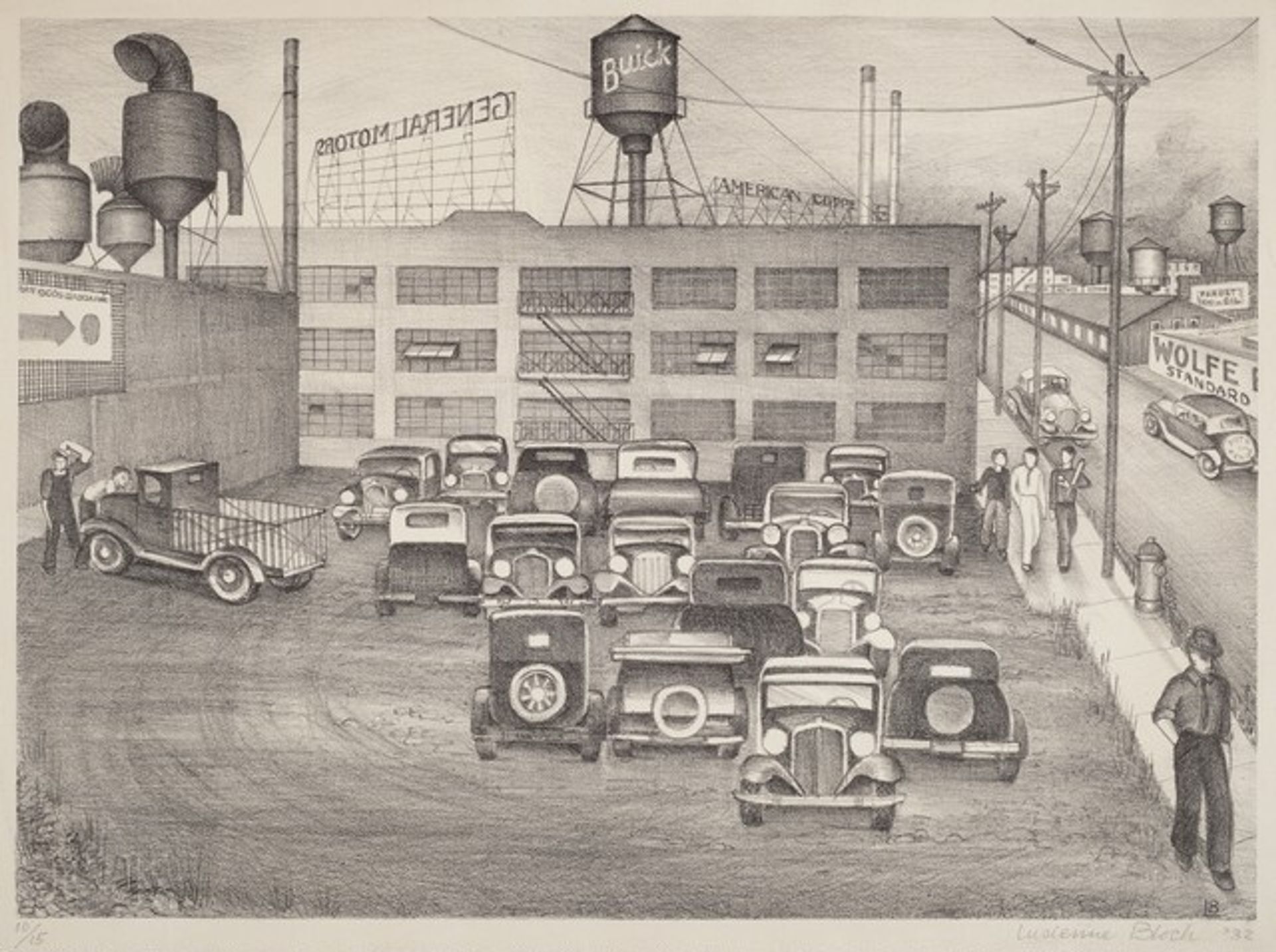 Untitled (Detroit Scene) by Lucienne Bloch