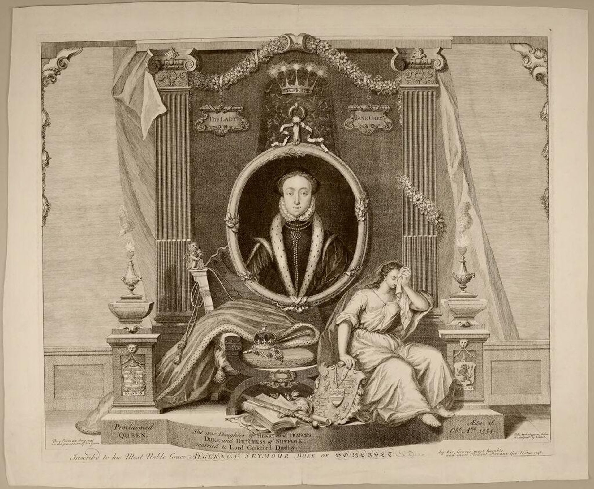 The Lady Jane Grey by George Vertue