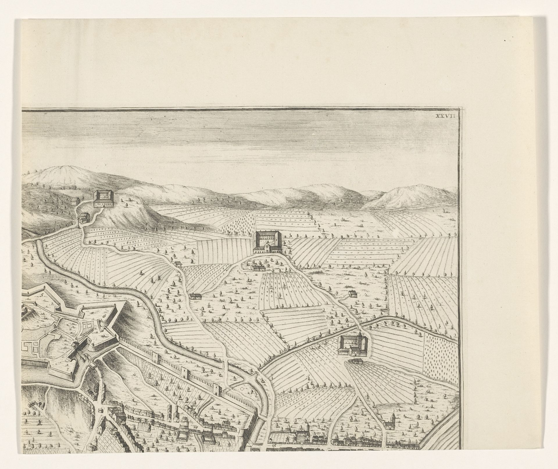 Plattegrond van Bergamo (deel rechtsboven) by Anonymous