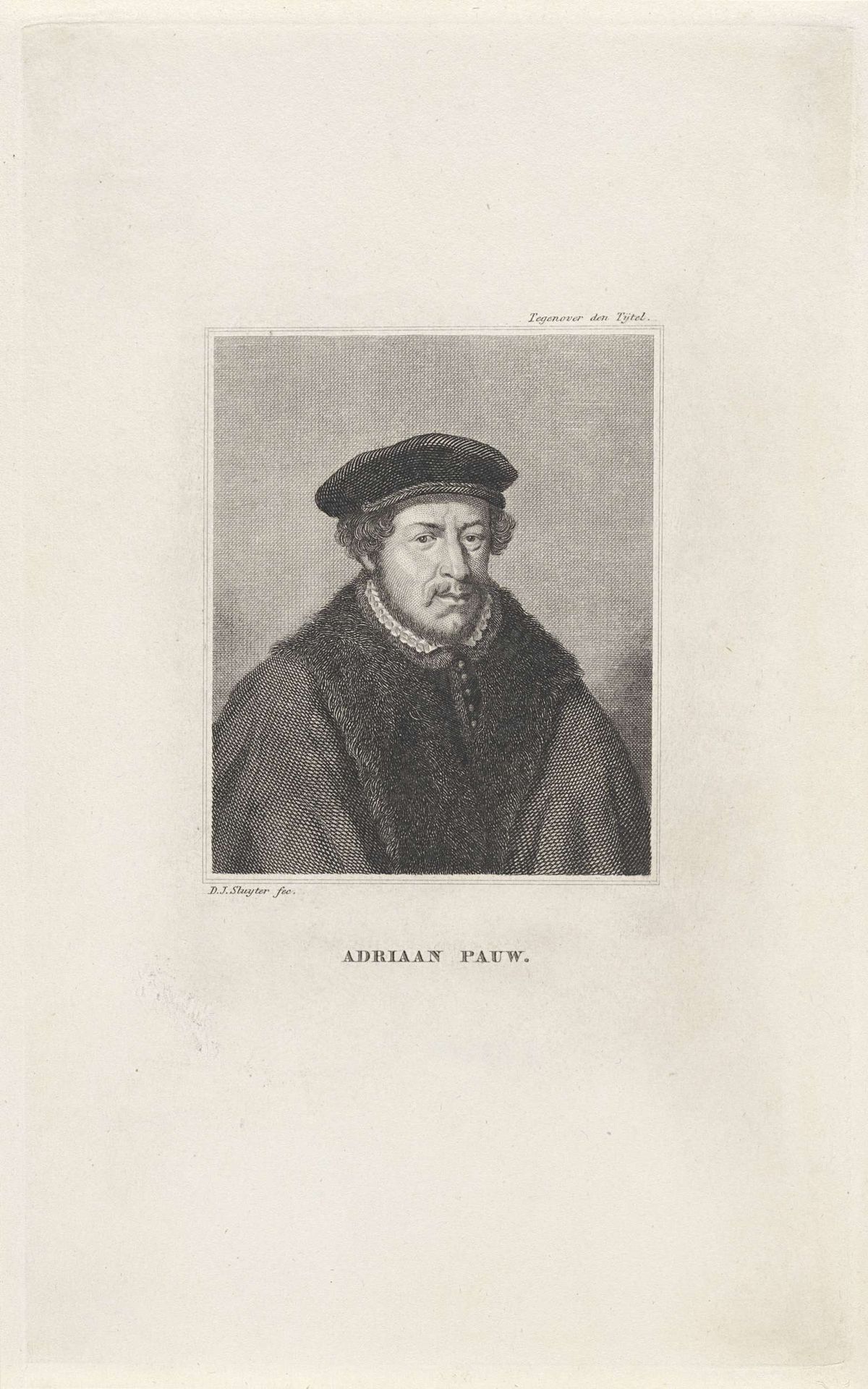 Portret van Adriaan Pauw  (1516-1578) by Dirk Jurriaan Sluyter