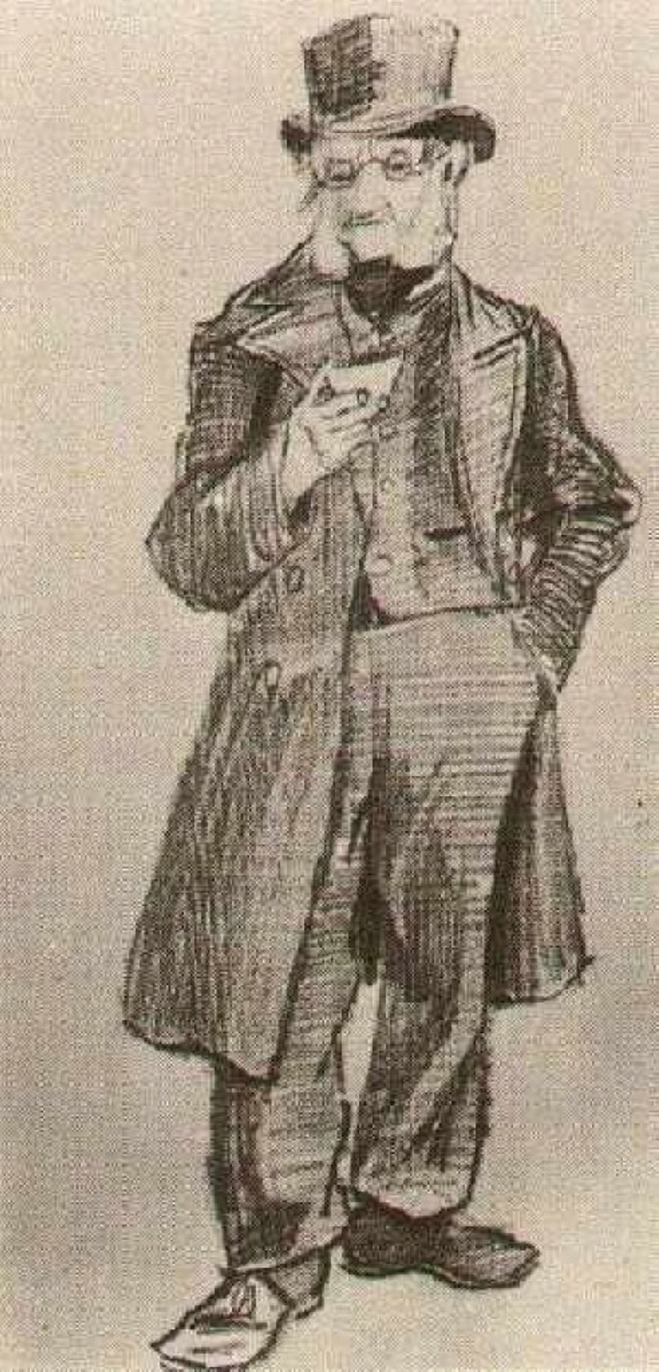 Orphan Man with Top Hat, Holding Cup by Vincent van Gogh