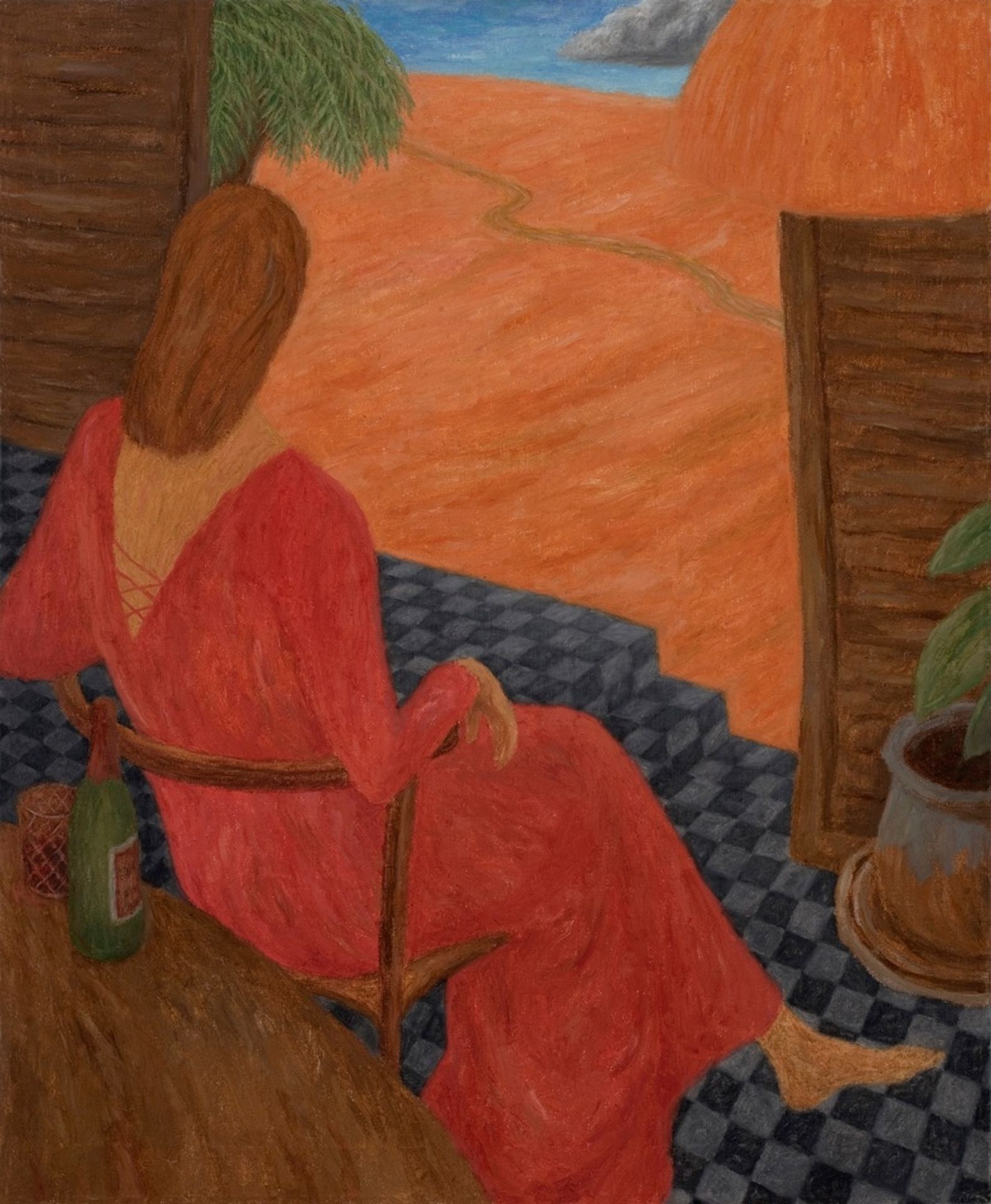 Spanish Woman Waiting by Iwo Zaniewski