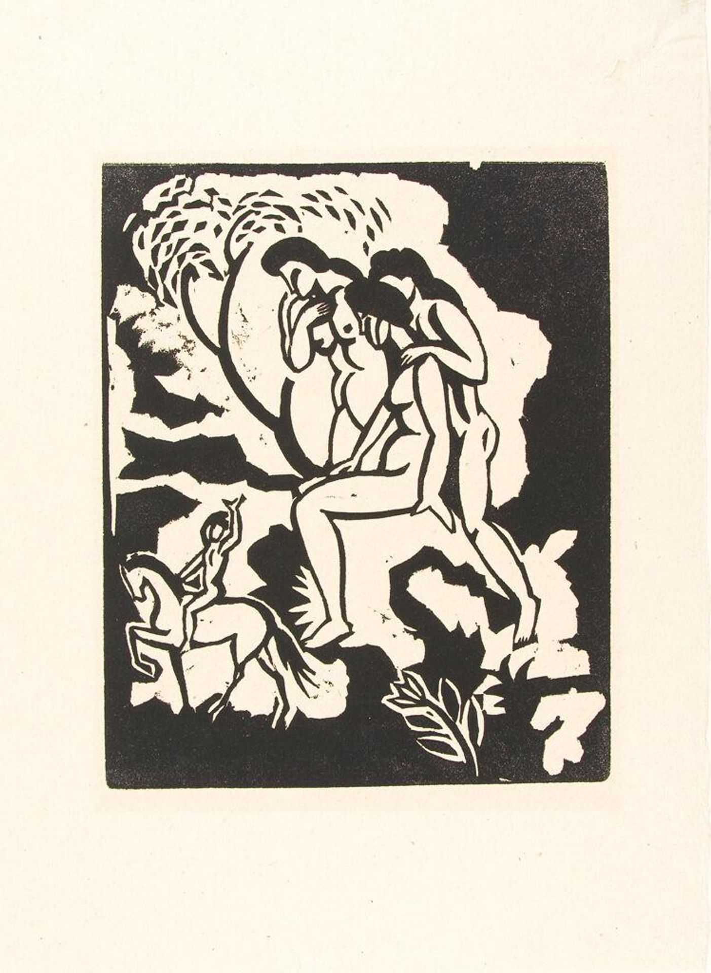 Greeting, from the portfolio "New European Graphics, Portfolio III: German Artists" by August Macke