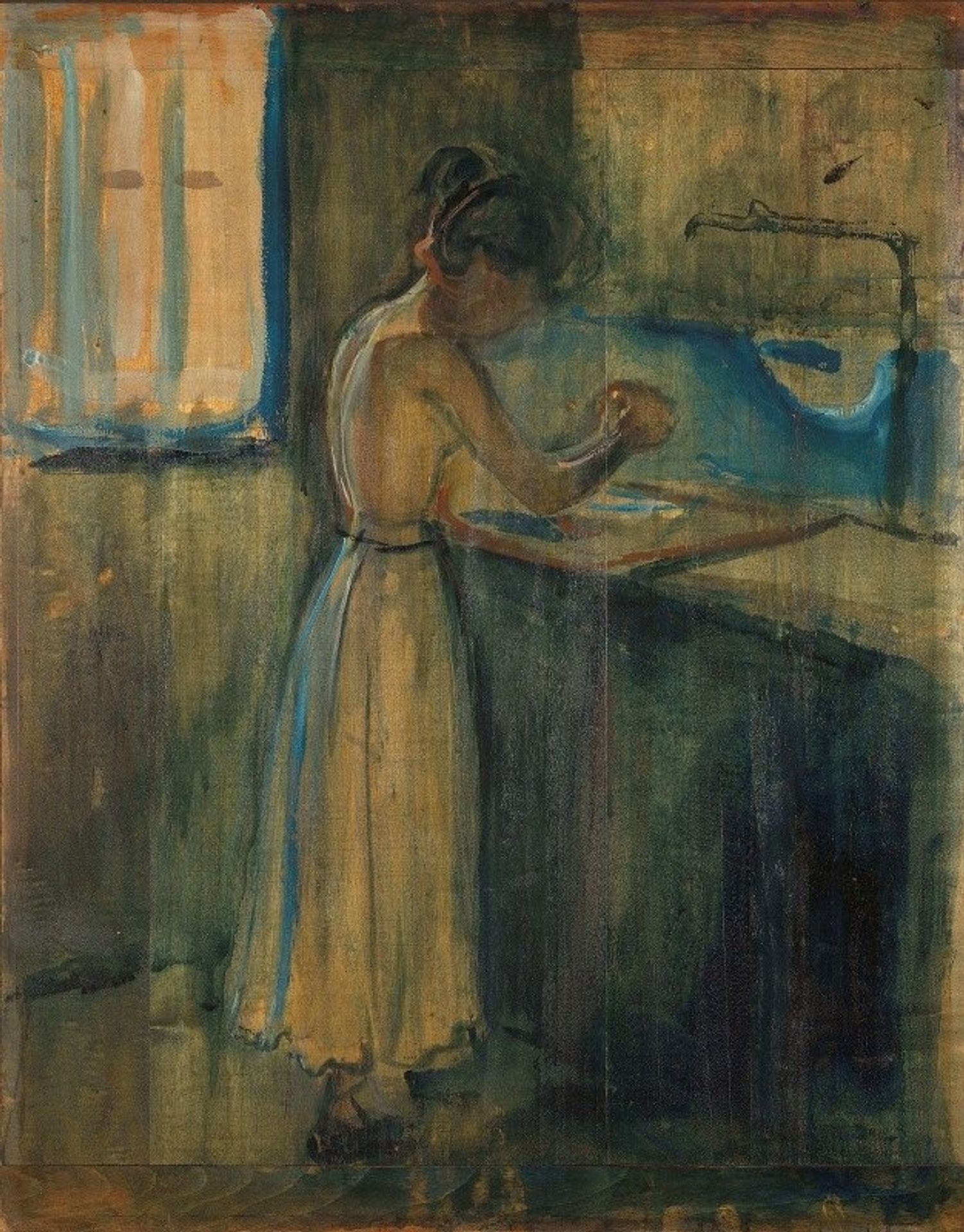 Young Woman Washing herself by Edvard Munch