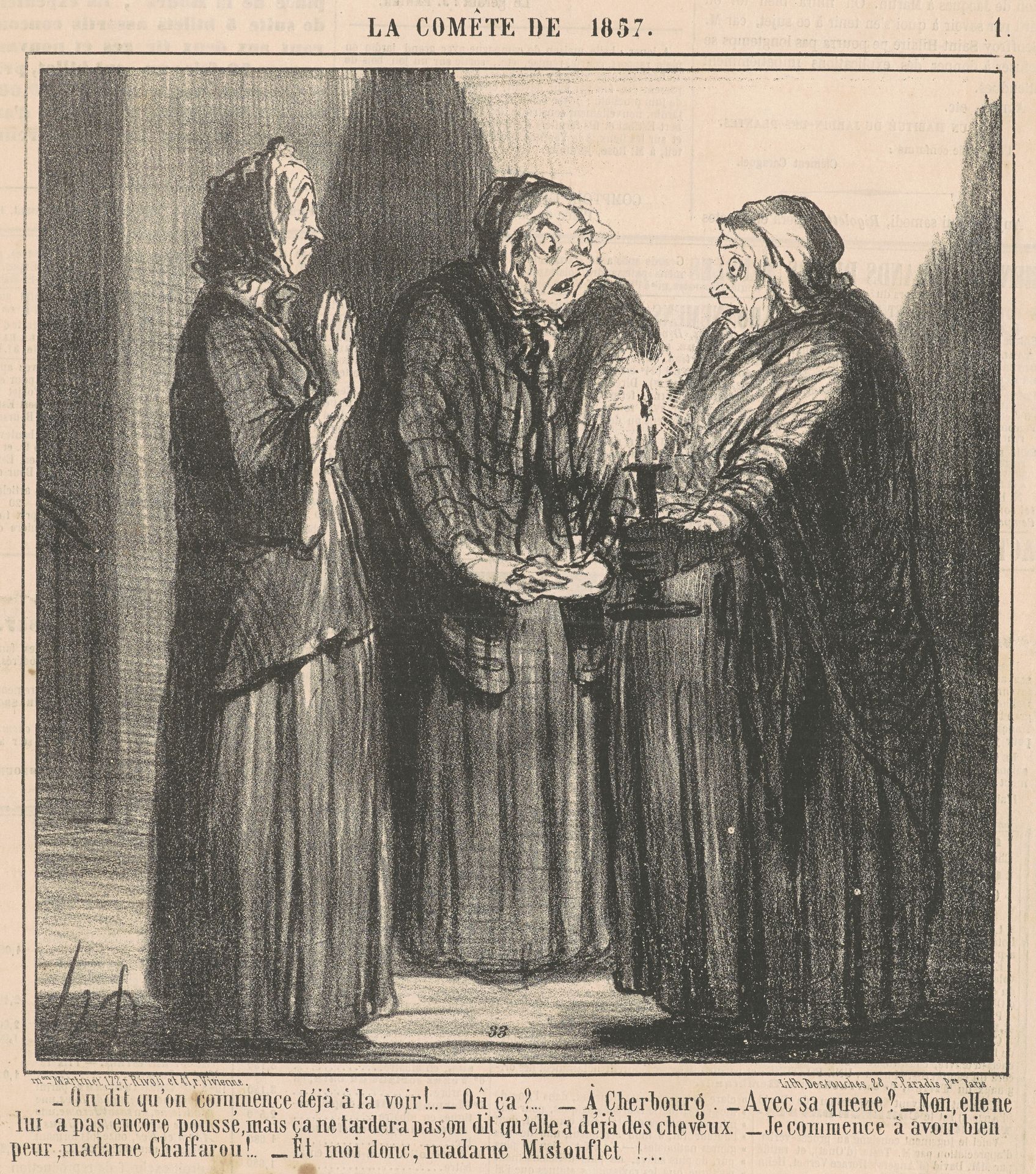 On dit qu'on commence déja a la voir ... by Honoré Daumier