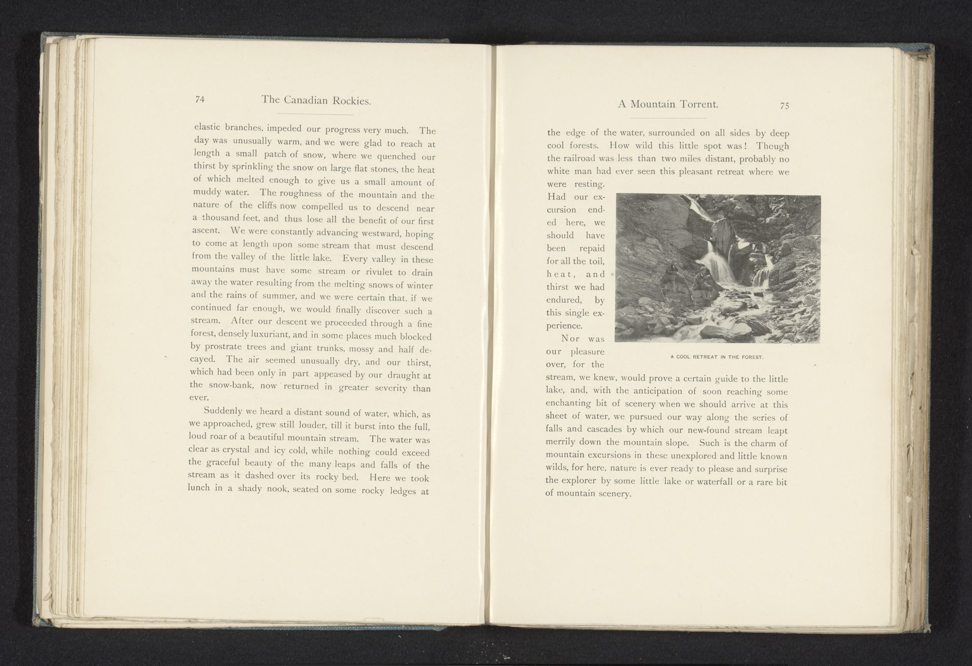 Twee mannen naast een beek by Walter Dwight Wilcox