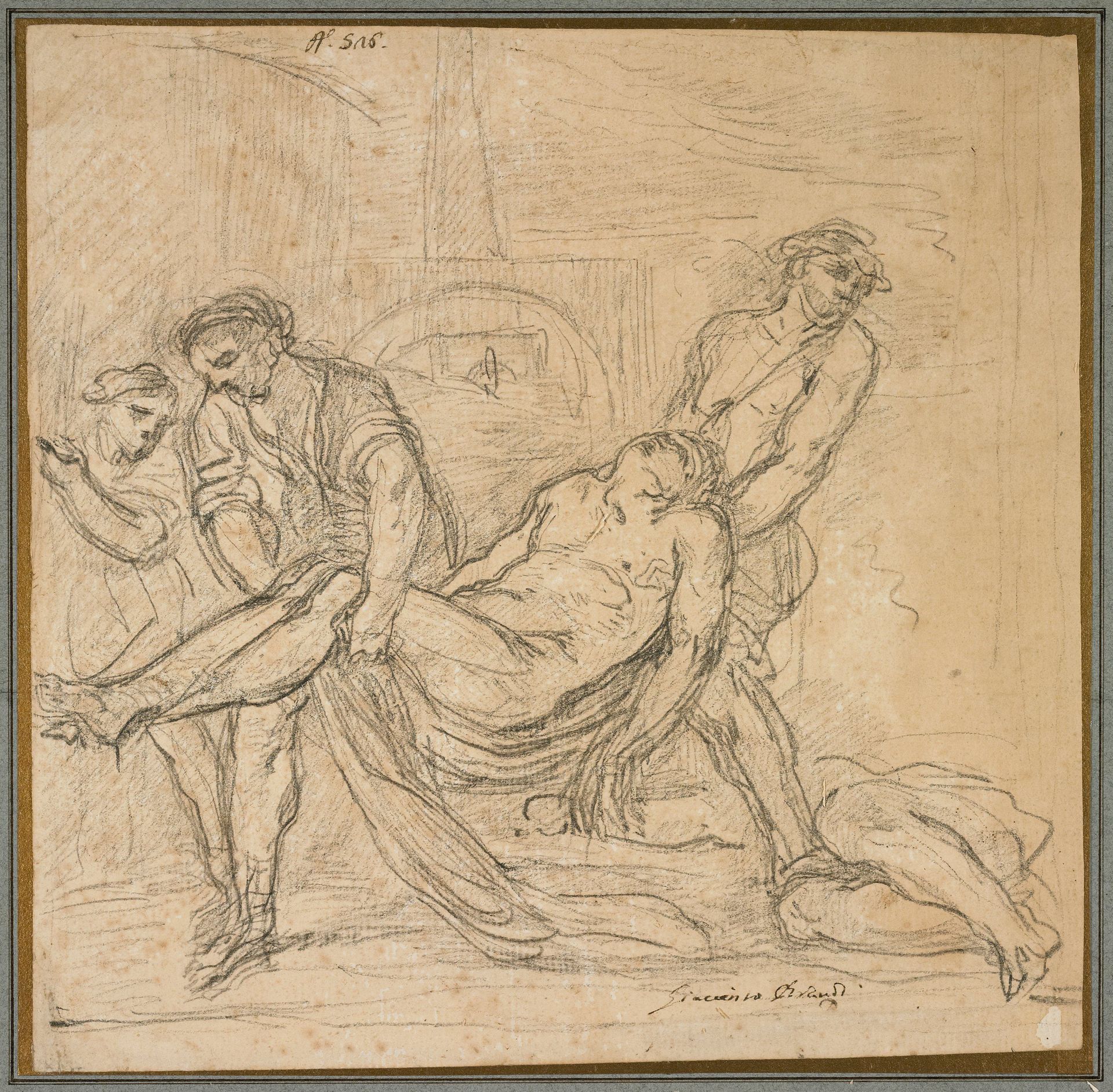 Saint Abdon and Saint Sennen Bury Christian Martyrs by Guglielmo Cortese