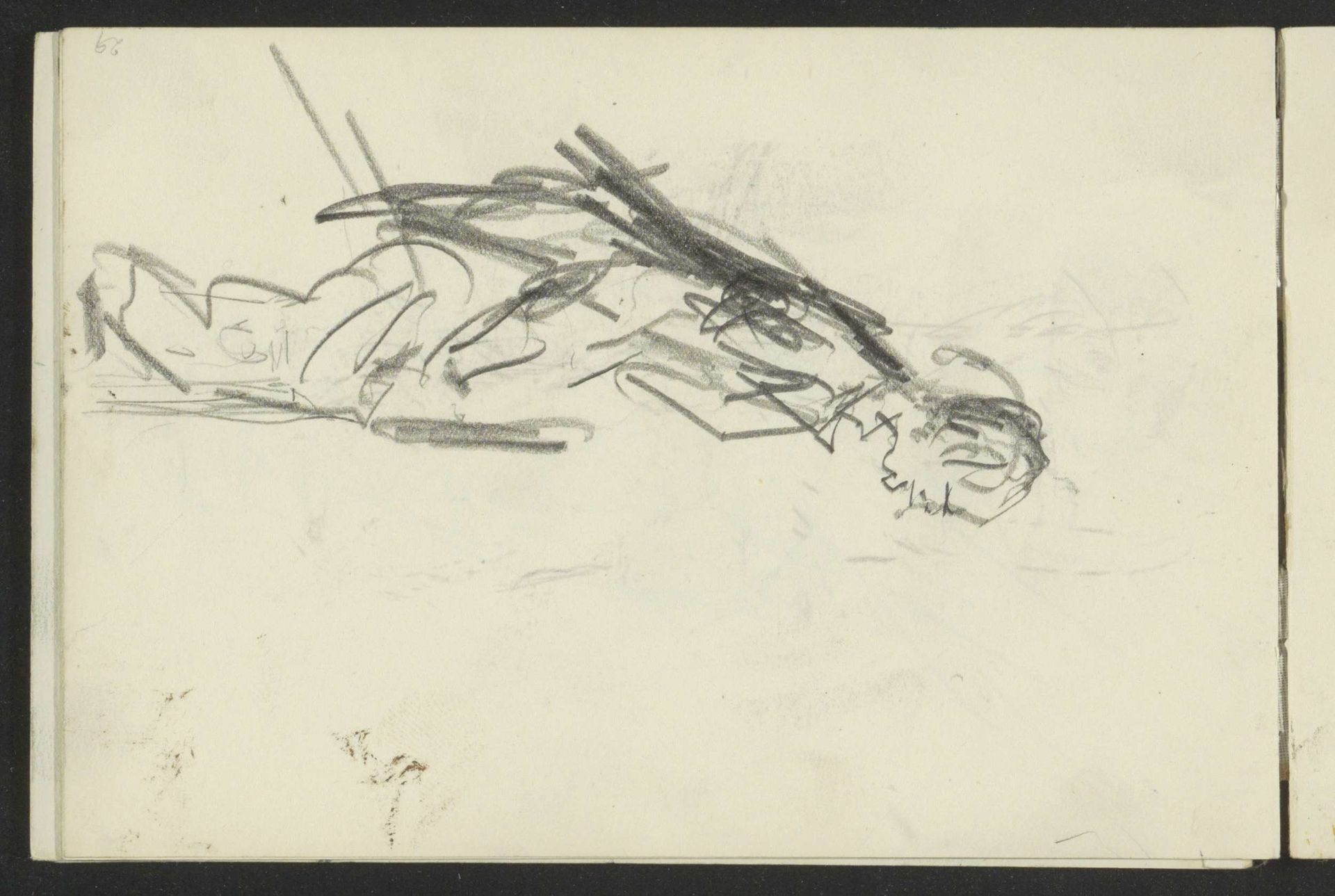 Staande man in jacquet, in profiel by Isaac Israels