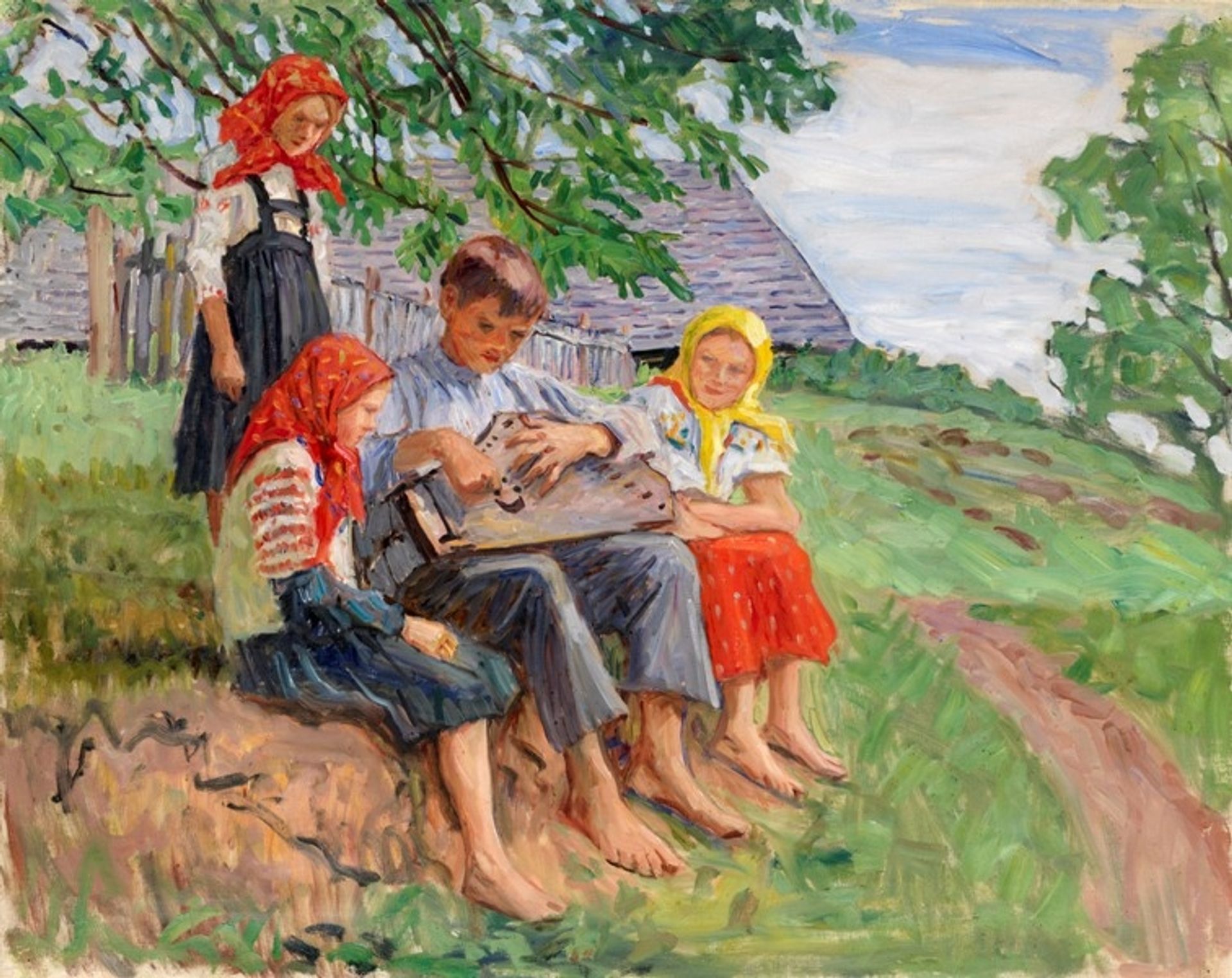 Young Musicians (Young Musician) by Nikolay Bogdanov-Belsky