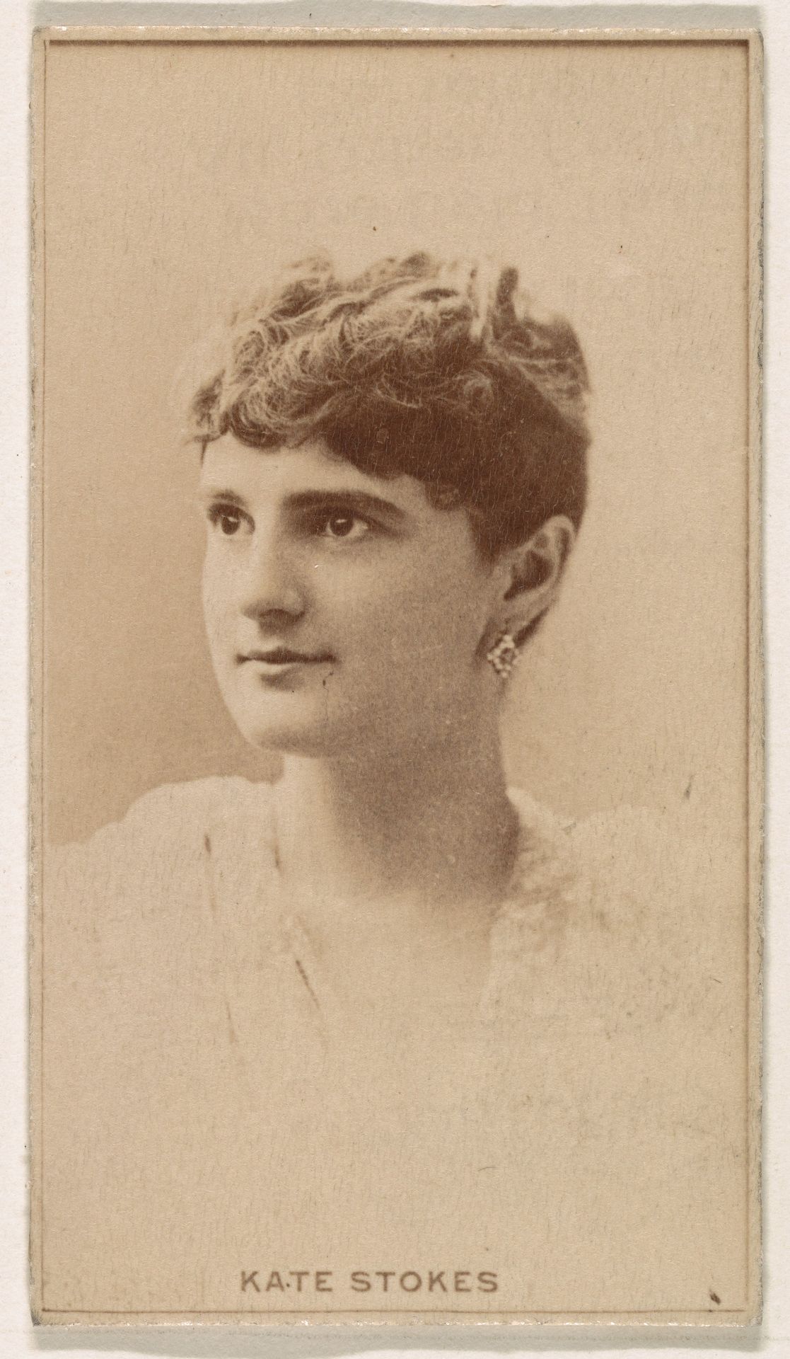 Kate Stokes, from the Actresses series (N245) issued by Kinney Brothers to promote Sweet Caporal Cigarettes by Kinney Brothers Tobacco Company