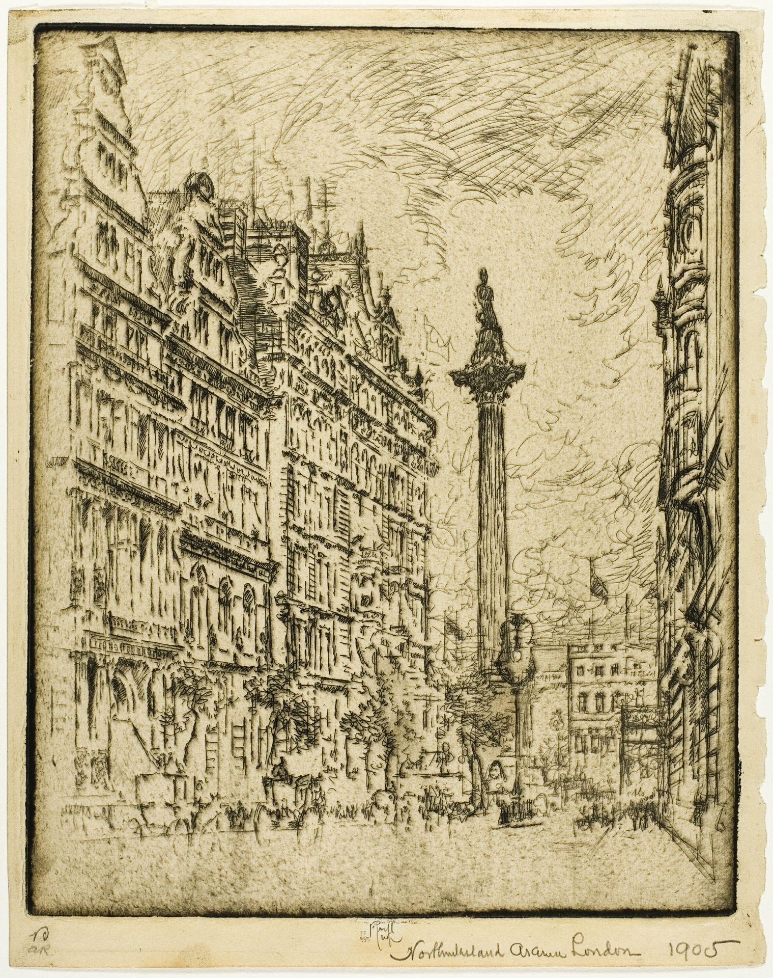 Northumberland Avenue by Joseph Pennell