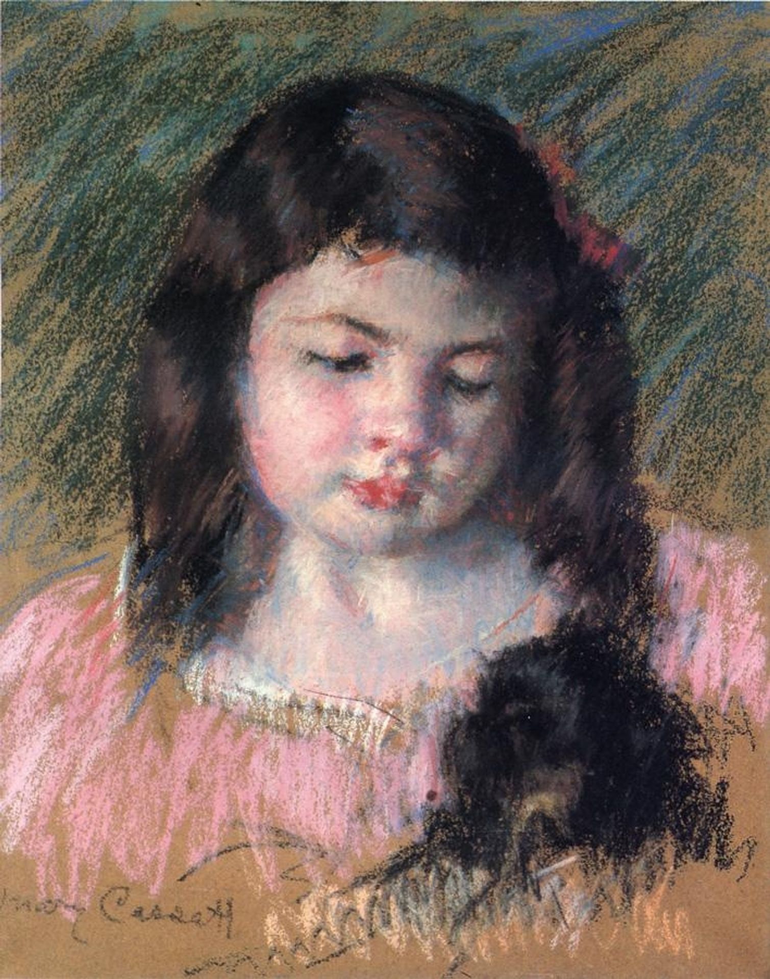 Bust of Francoise Looking Down by Mary Cassatt