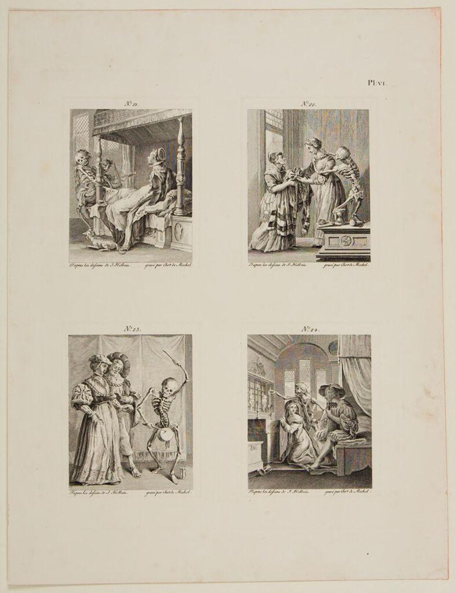 Plate Three of Triumph of Death, Triumph of Divinity, Triumph of Poverty by Christian von Mechel