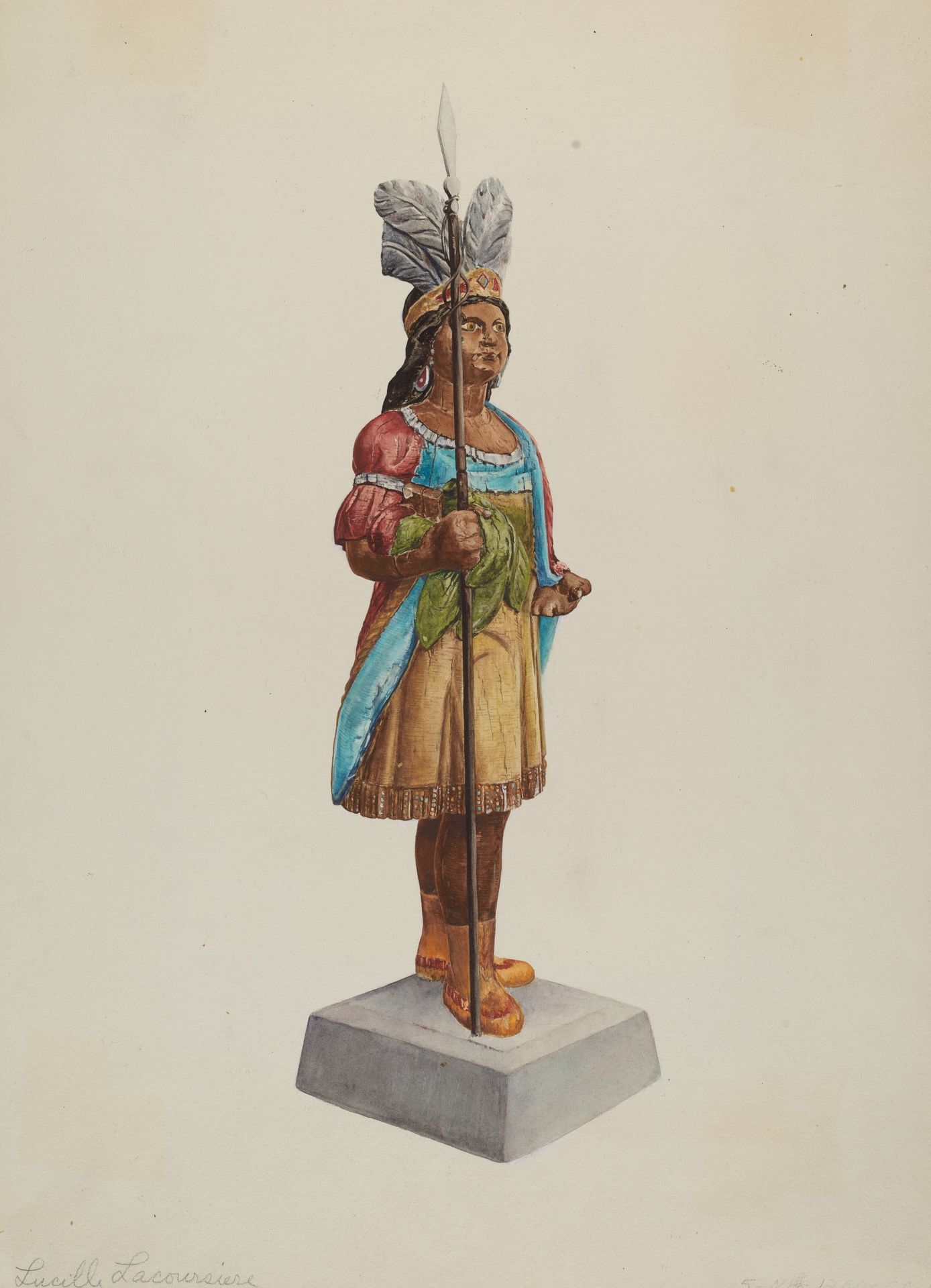 Cigar Store Indian by Lucille Lacoursiere