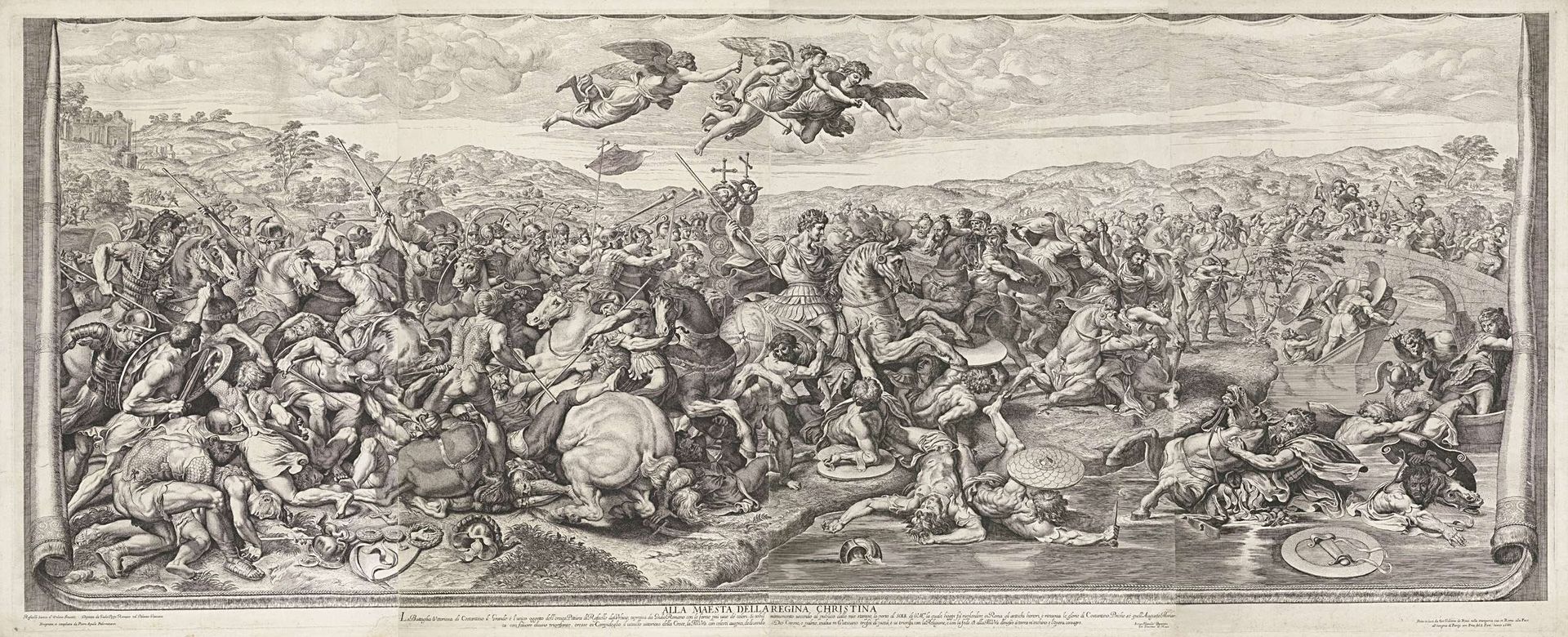 Slag bij de Milvische brug by Pietro Aquila