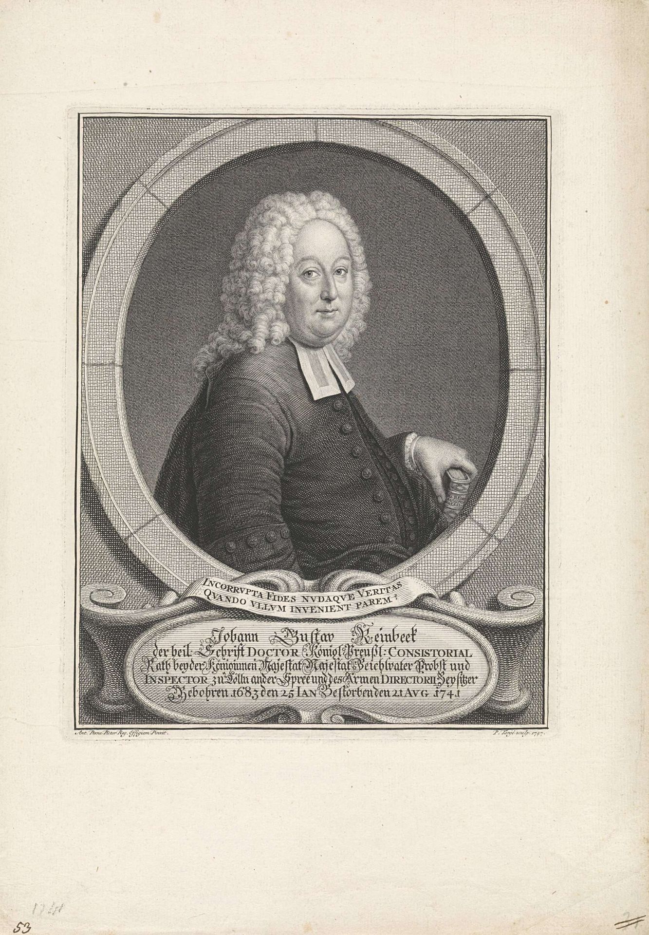 Portret van Johann Gustav Reinbeek by Pieter Tanjé