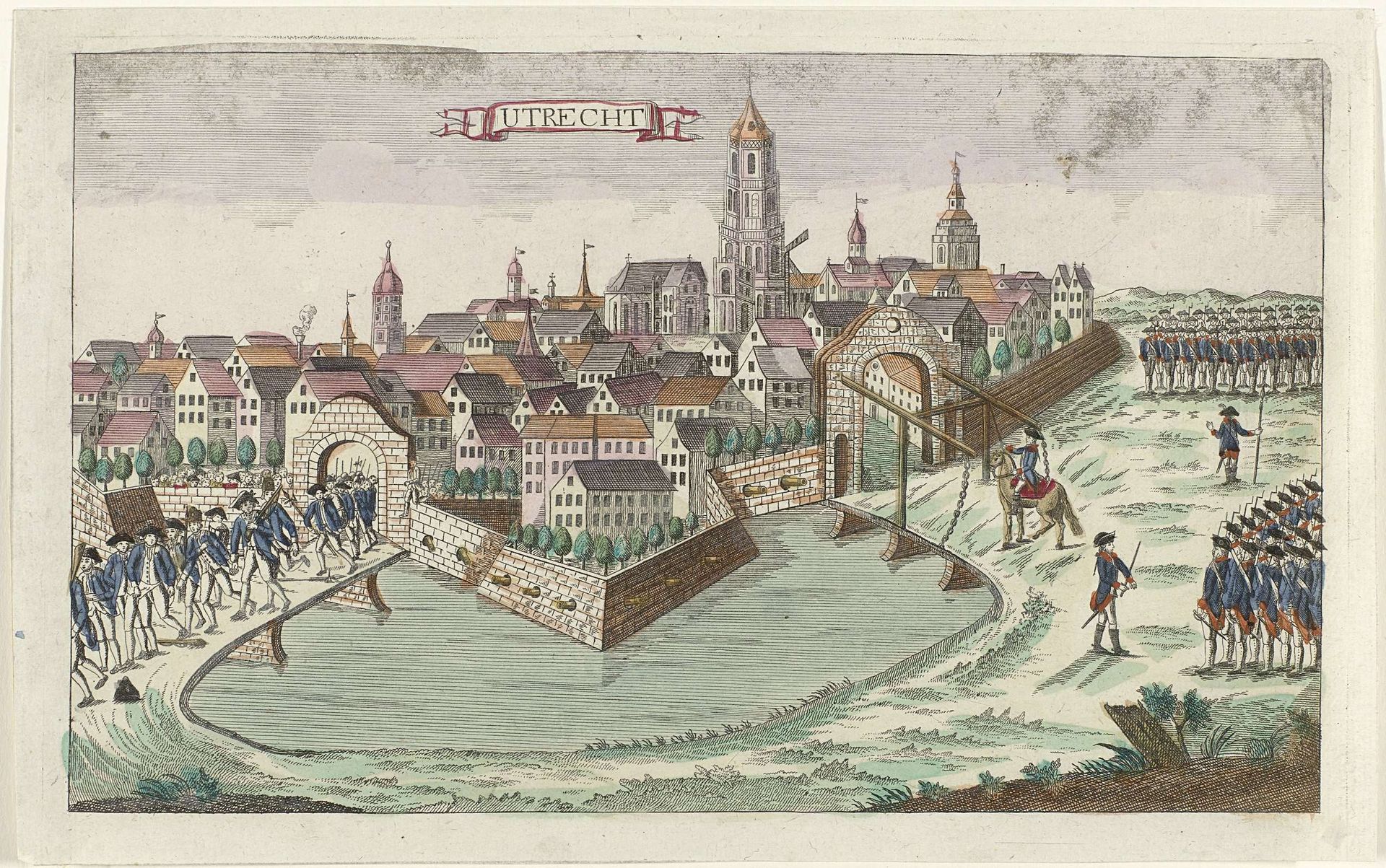 Patriotten verlaten Utrecht, 1787 by Anonymous