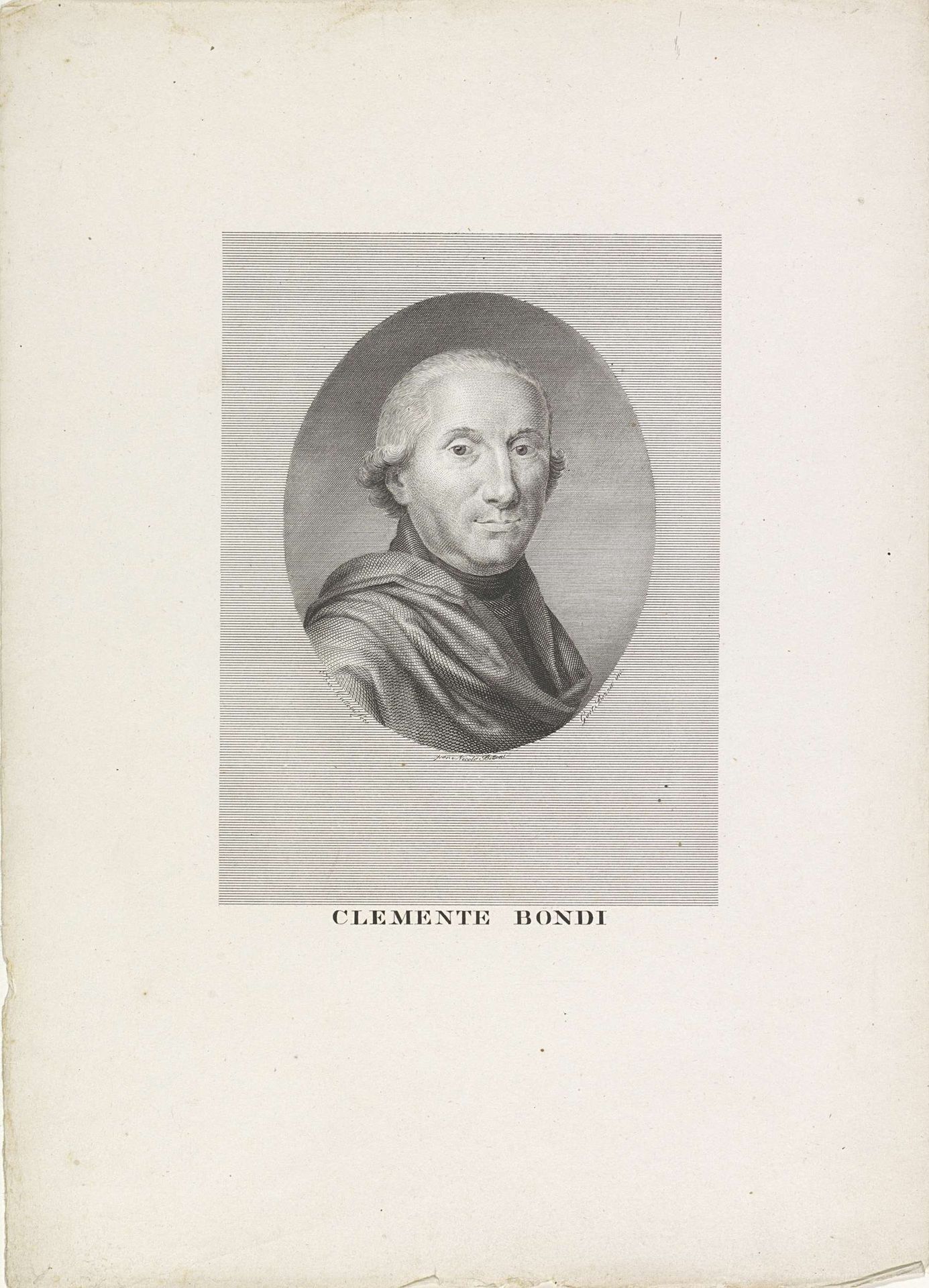 Portret van Clemente Bondi by Gaetano Bozza