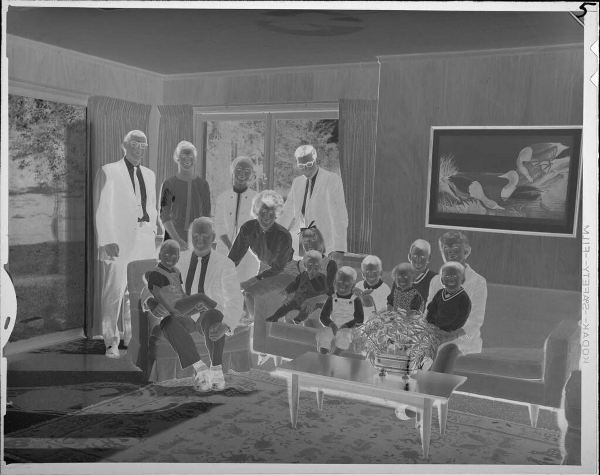 Untitled (family portrait in living room) by Lucian and Mary Brown