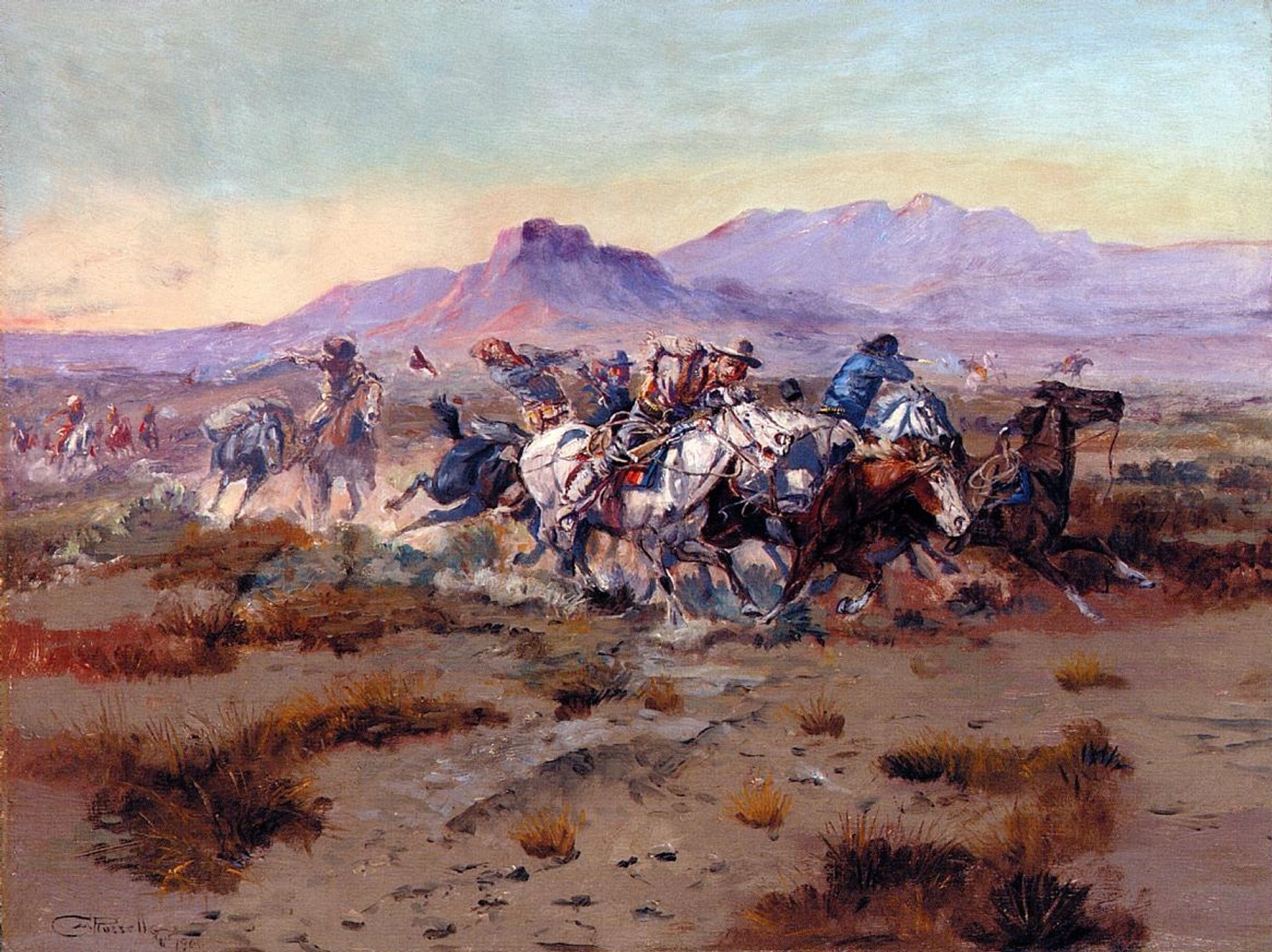 The Attack by Charles M. Russell