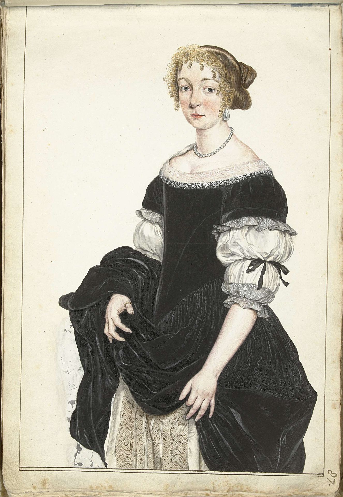 Portret van Aletta Pancras by Gesina ter Borch