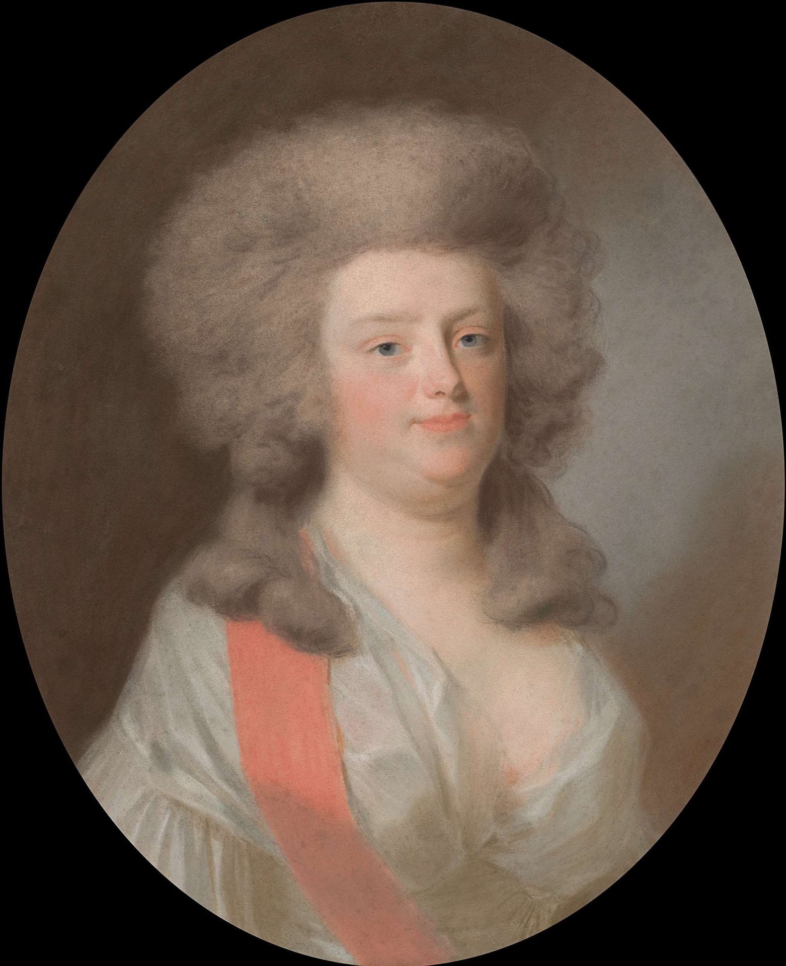 Augusta Maria Carolina van Nassau-Weilburg (1764-1802). Nicht van Willem V, prins van Oranje-Nassau, dochter van zijn zuster Carolina by Johann Friedrich August Tischbein