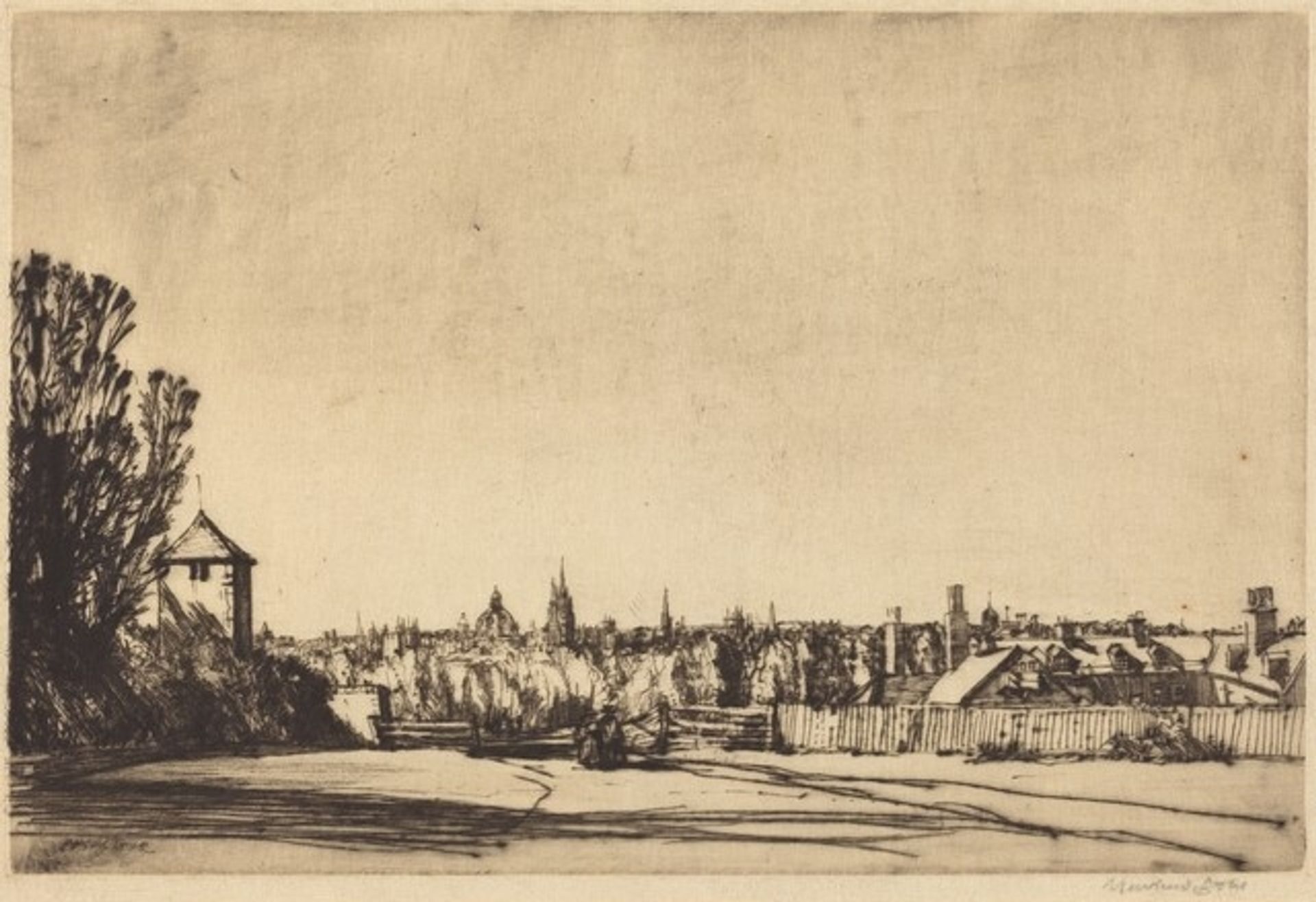 Distant Oxford by Muirhead Bone