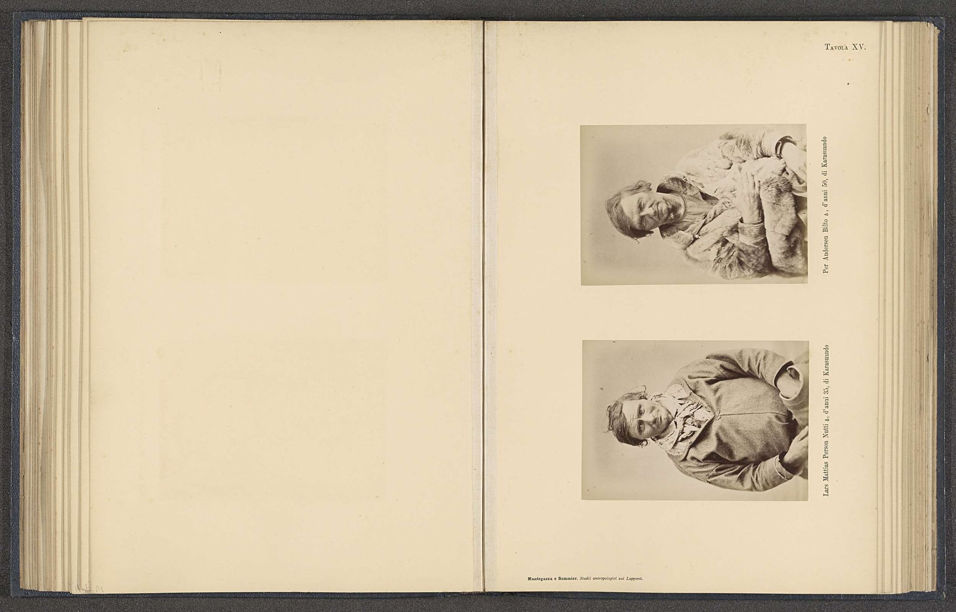 Twee portretten van Lars Mattias Person Nutti en Per Andersen Bilto by Paolo Mantegazza