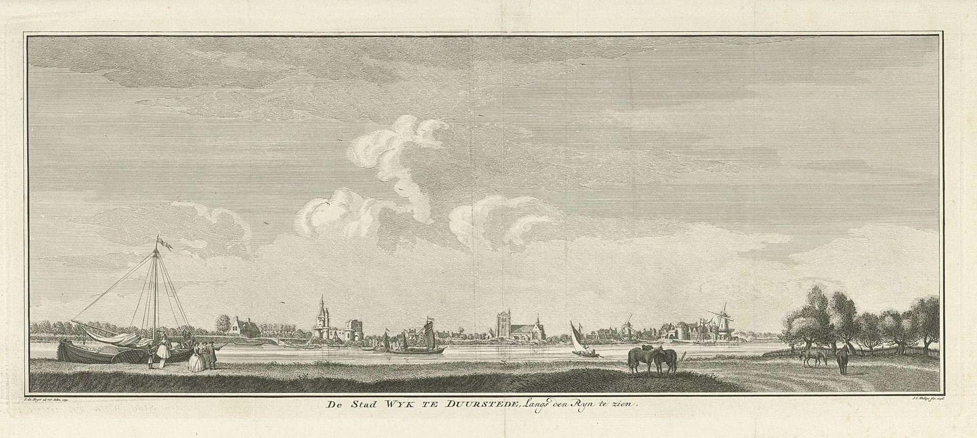 Gezicht op Wijk bij Duurstede by Jan Caspar Philips