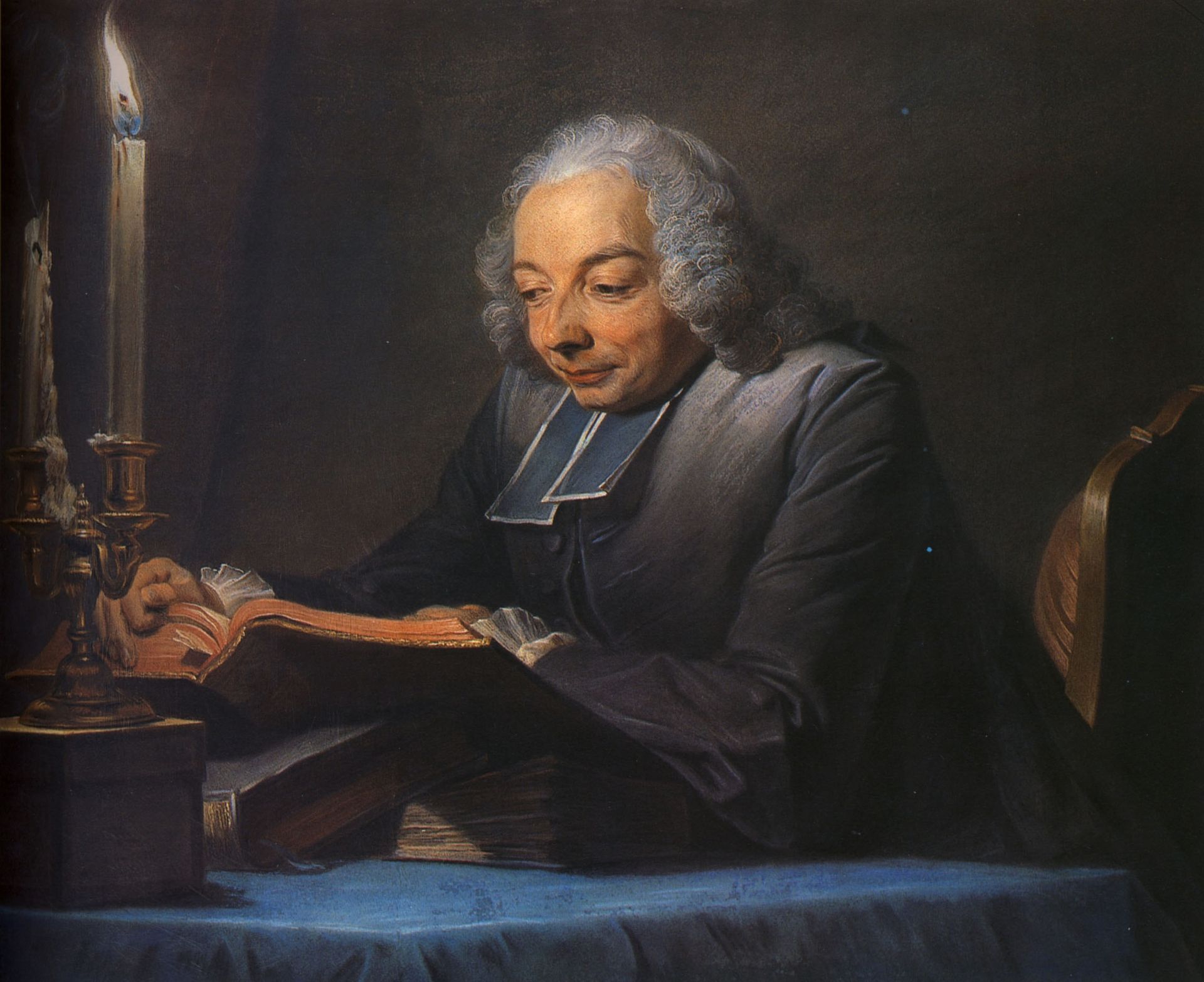 Abbe Jean-Jacques Huber by Maurice Quentin de La Tour