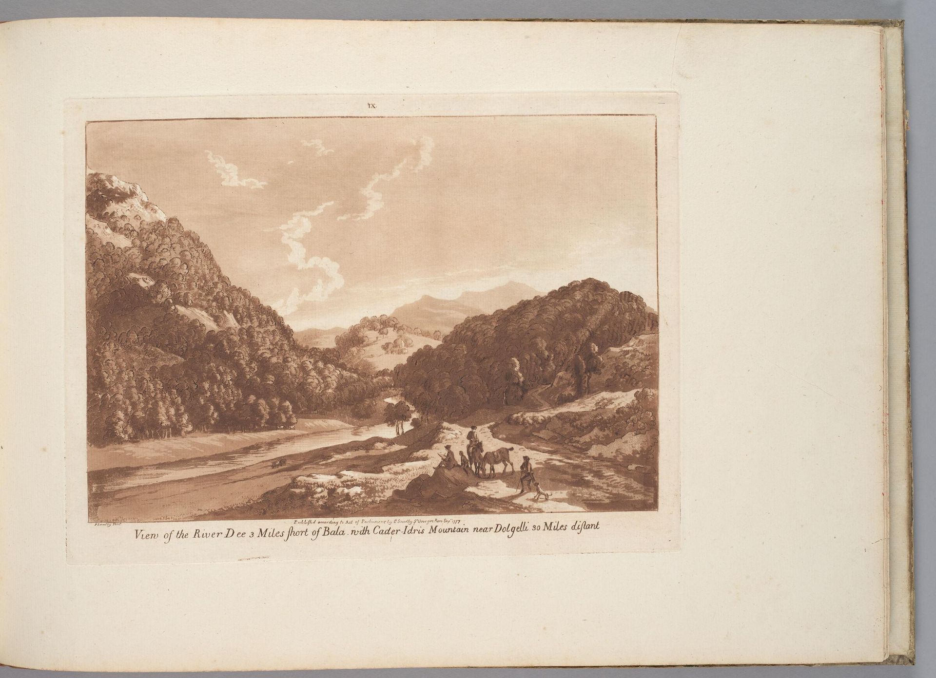 View of the River Dee 3 Miles Short of Bala, with Cader Idris Mountain near Dolgelli, 30 Miles by Paul Sandby