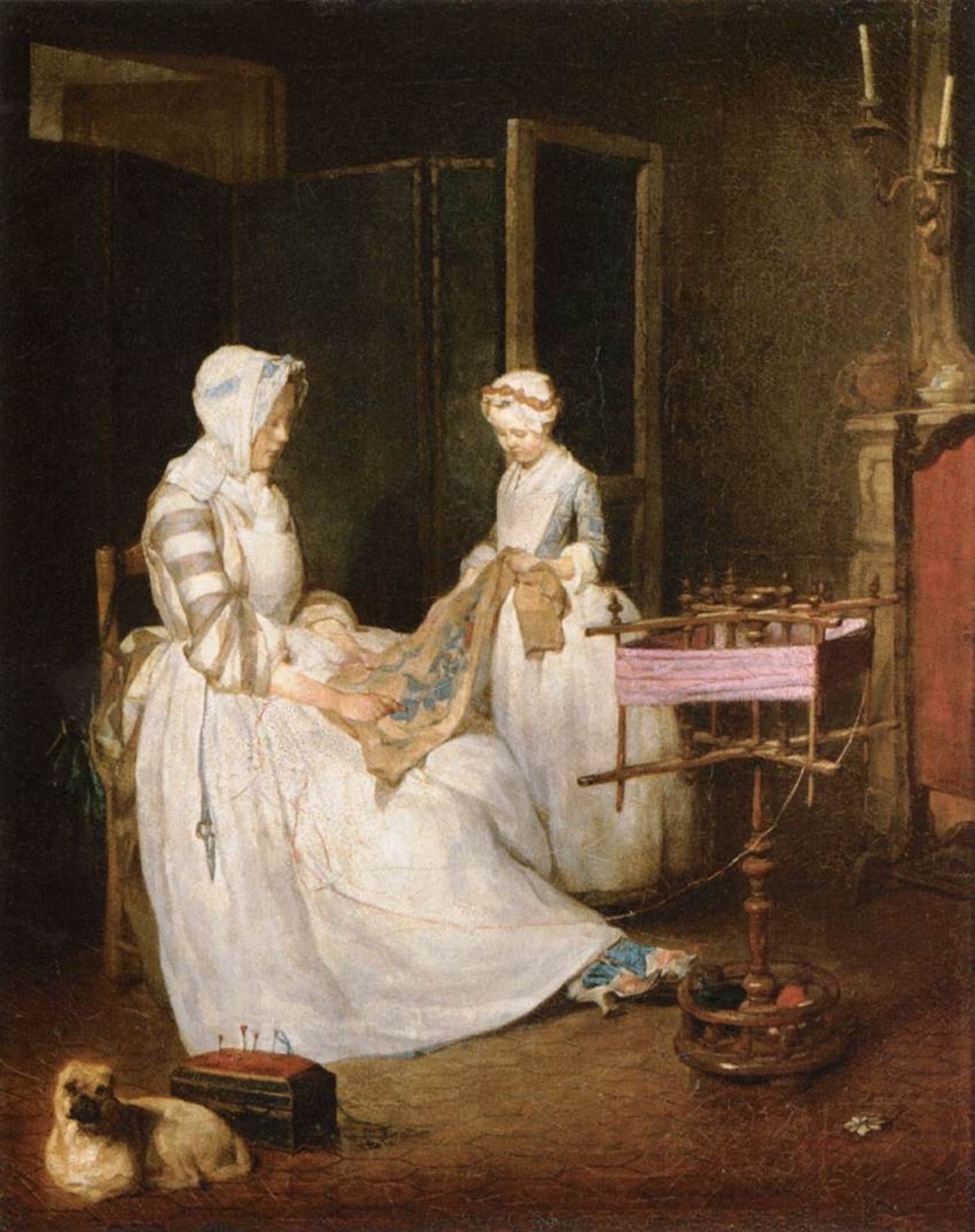 The Hard Working Mother by Jean-Baptiste-Simeon Chardin