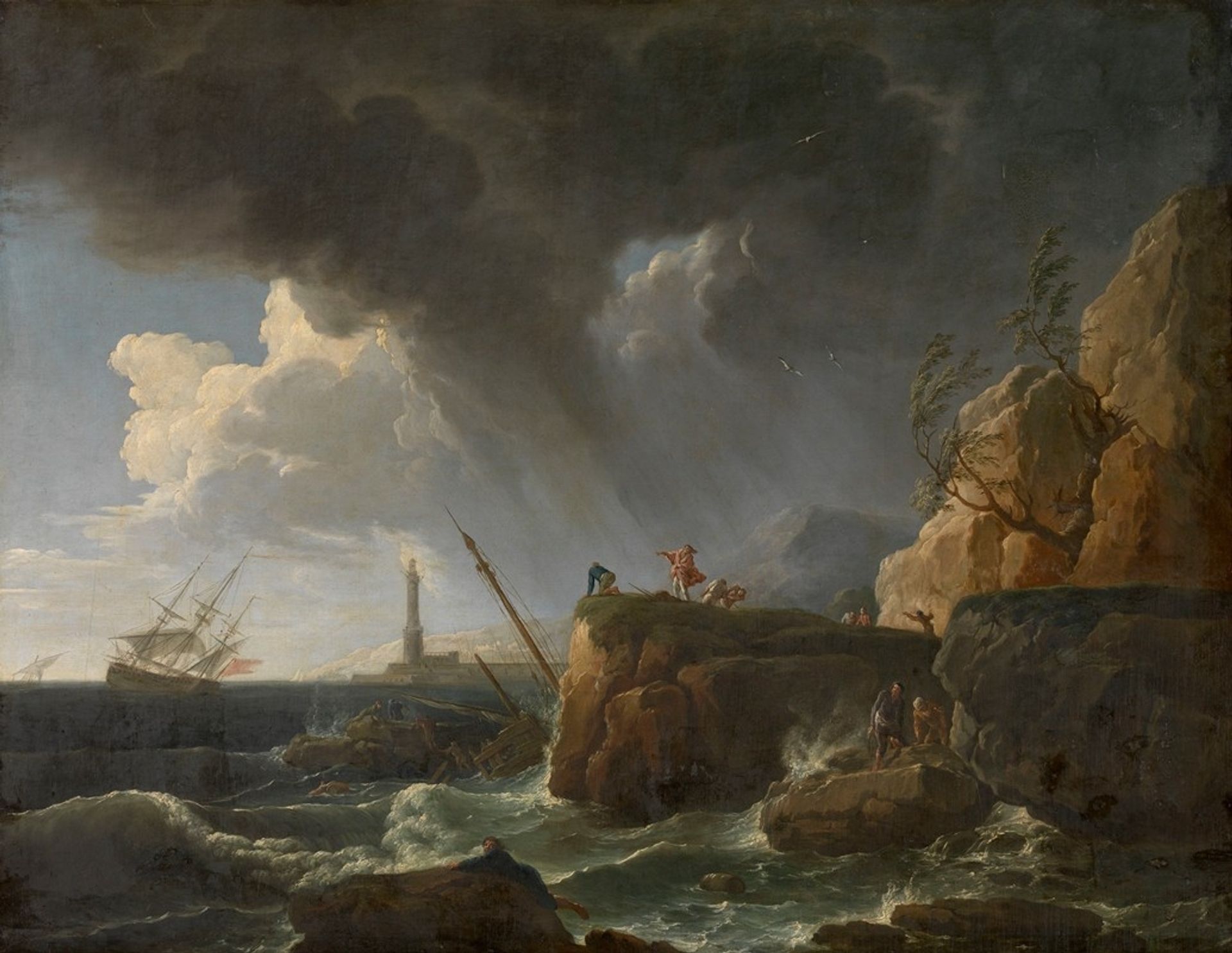 Seascape by Claude-Joseph Vernet