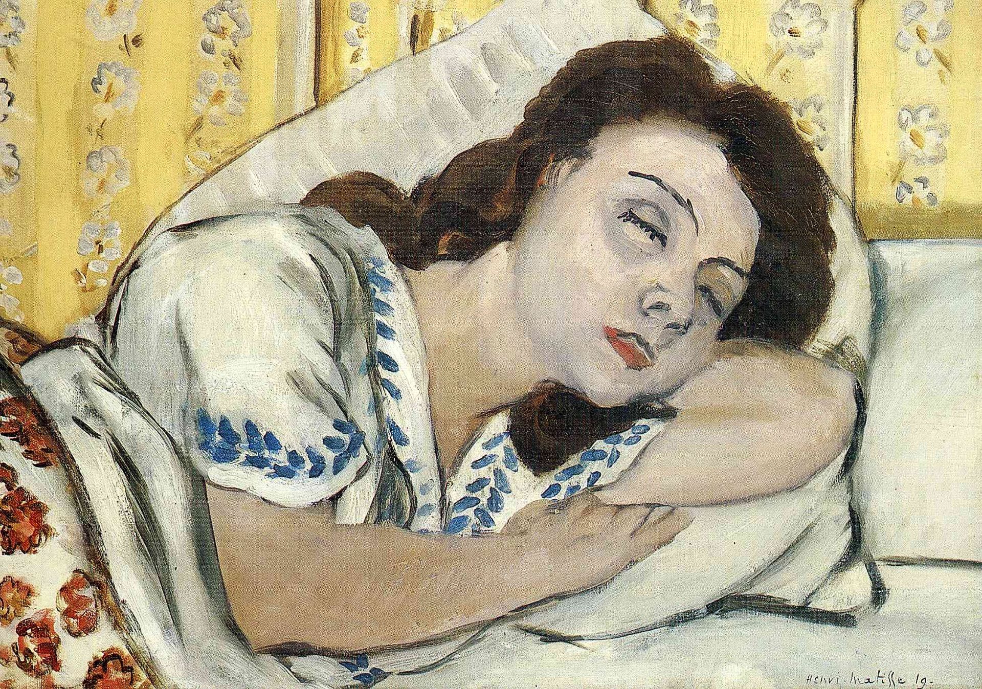 Portrait of Margurite sleeping by Henri Matisse