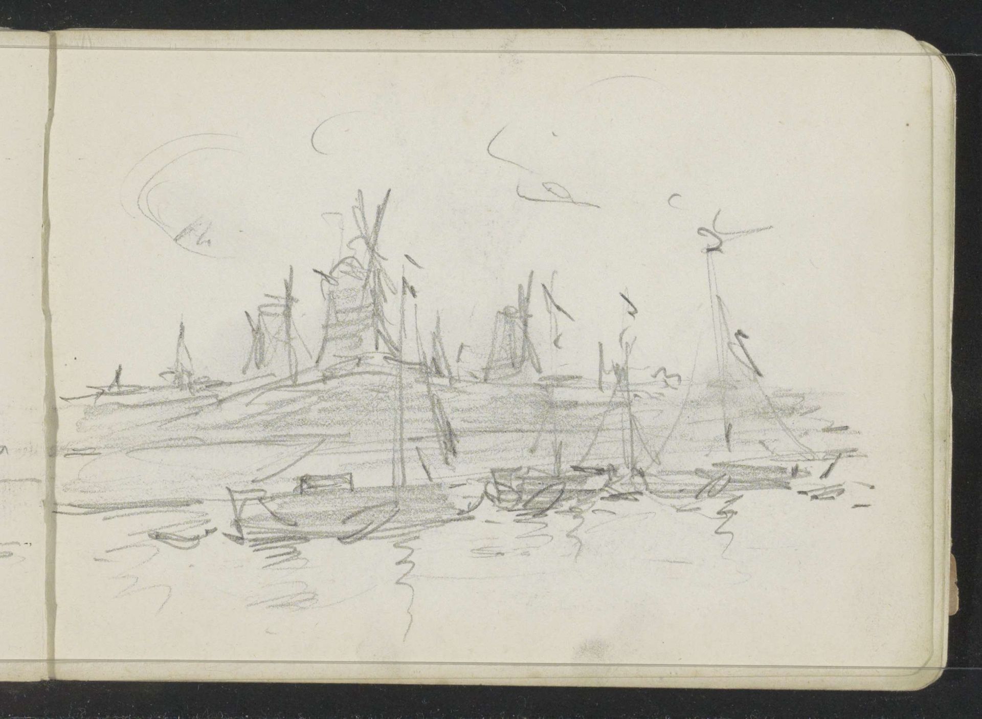 Zeilboten voor een kust by Johanna van de Kamer