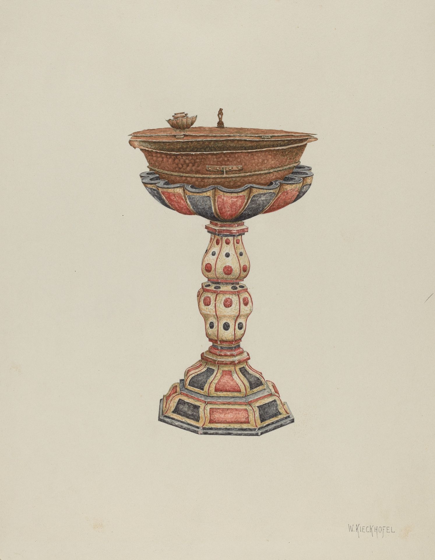 Baptismal Font and Stand by William Kieckhofel