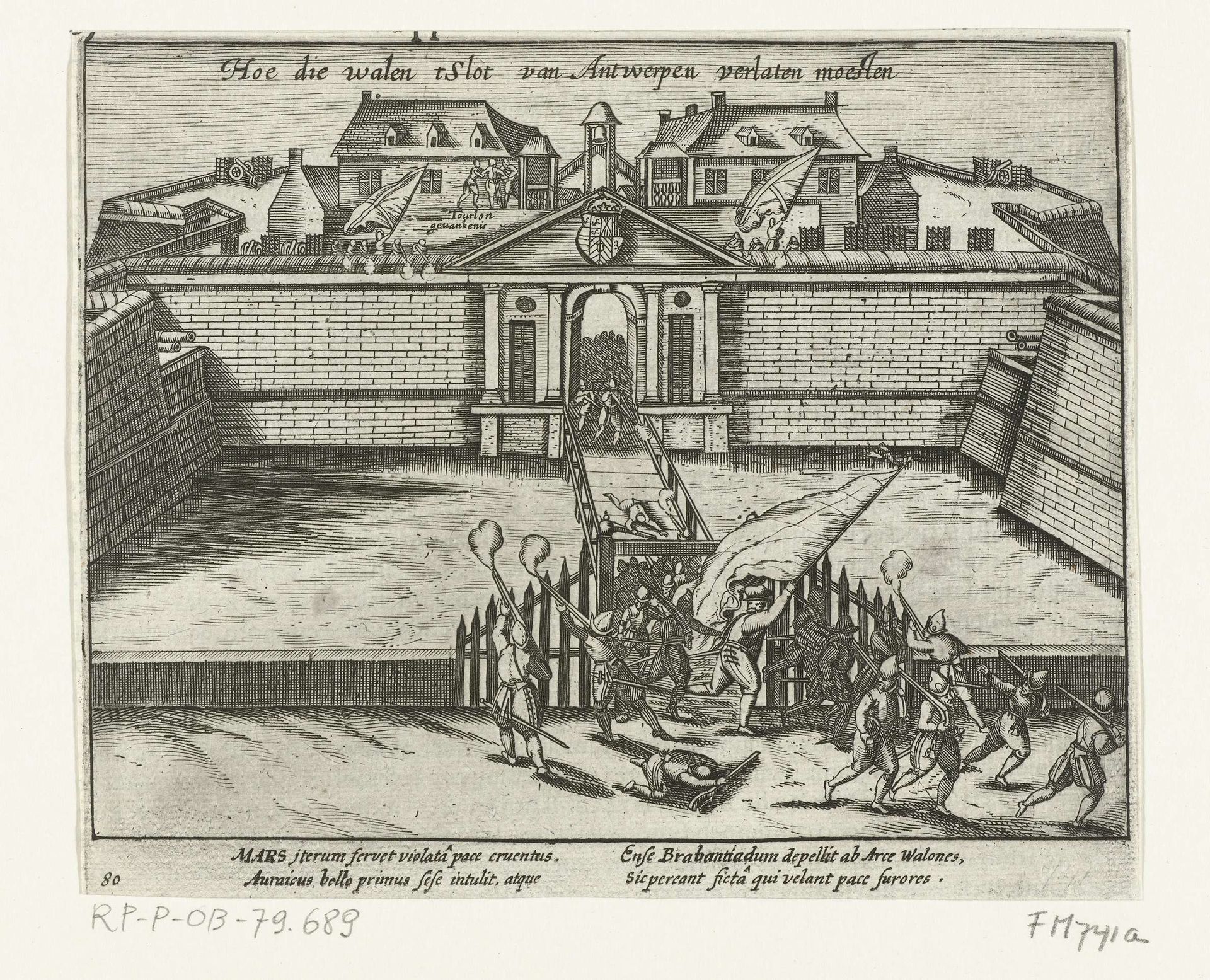Walen verlaten de citadel van Antwerpen, 1577 by Anonymous